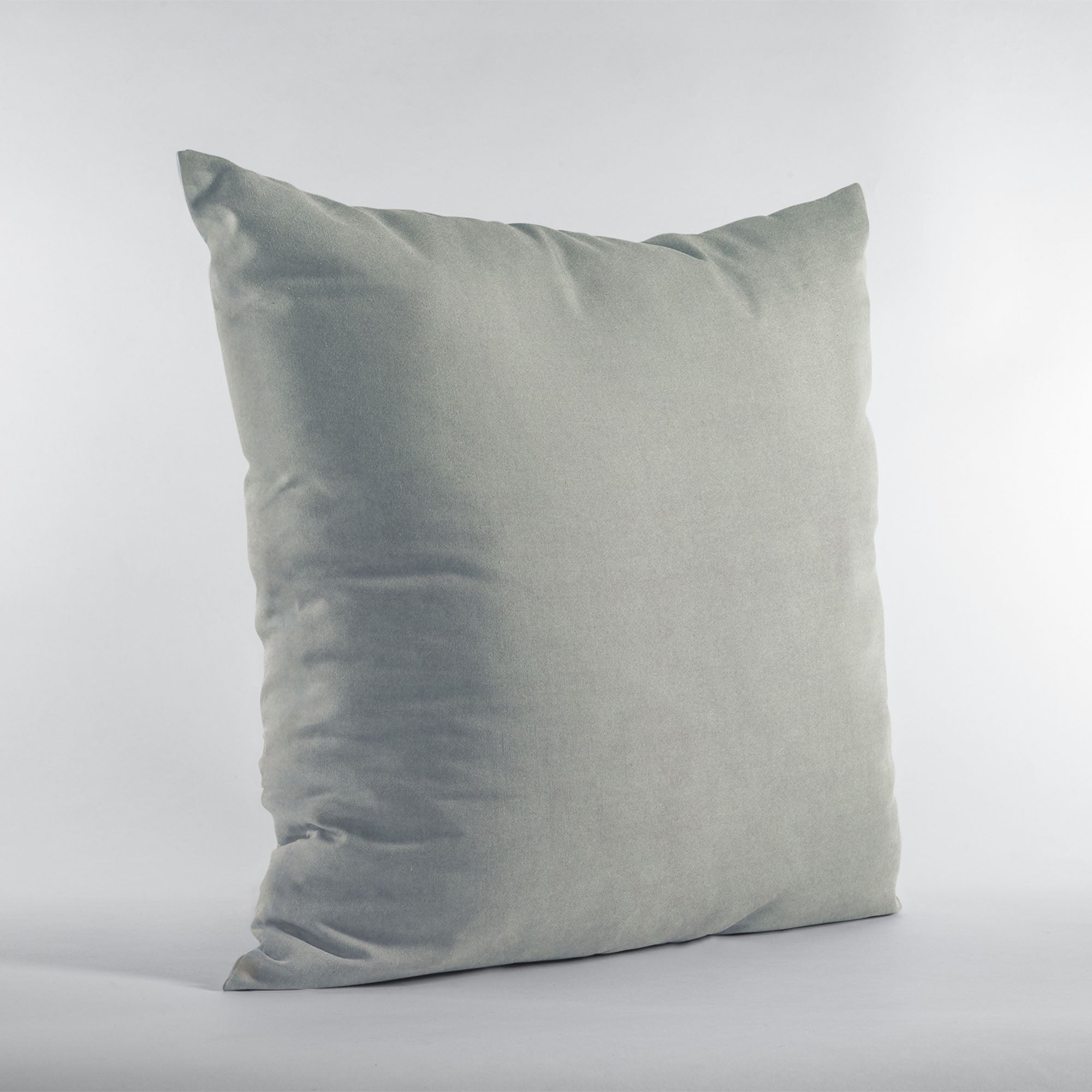 Plutus Grey Solid Shiny Velvet Luxury Throw Pillow-2