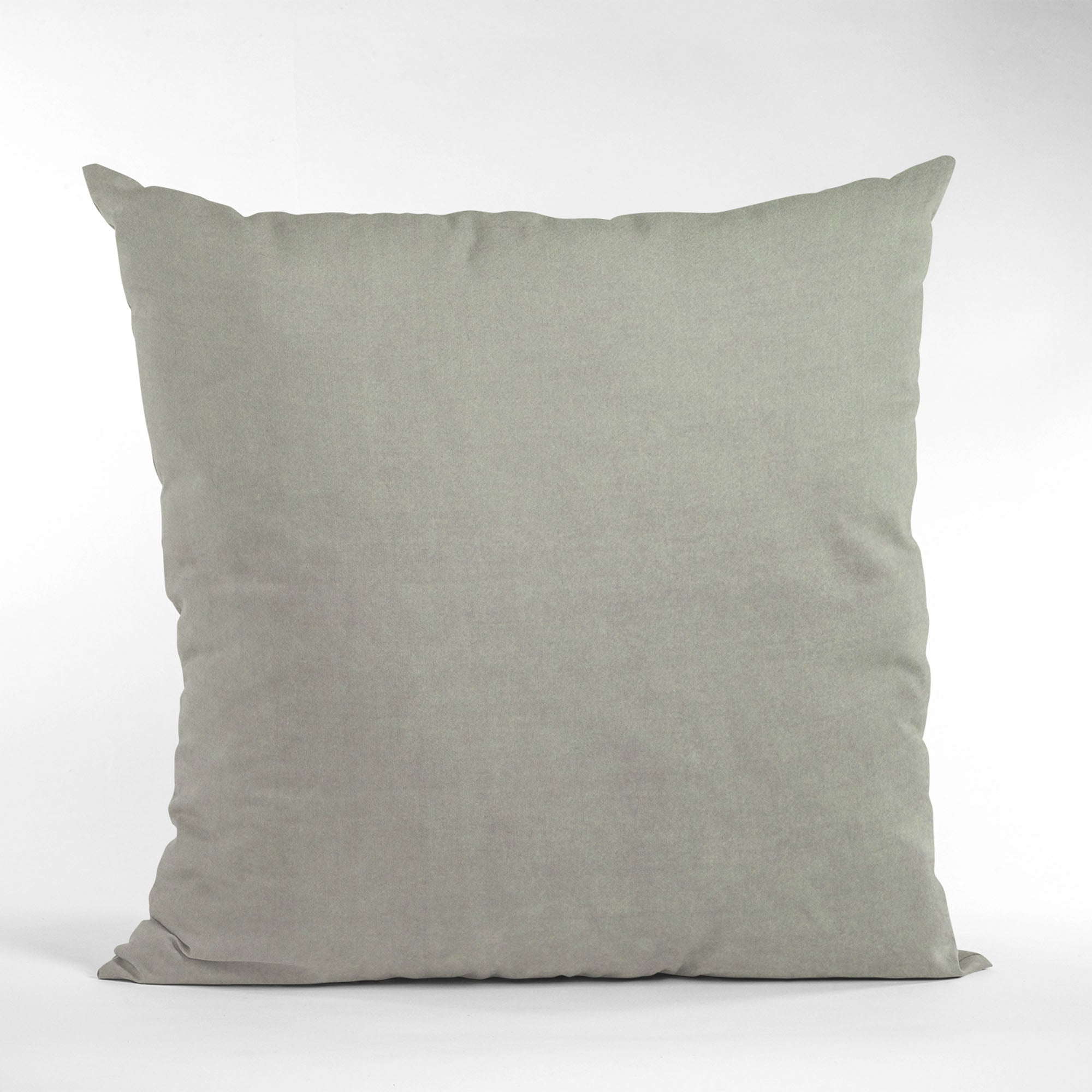 Plutus Grey Solid Shiny Velvet Luxury Throw Pillow-4