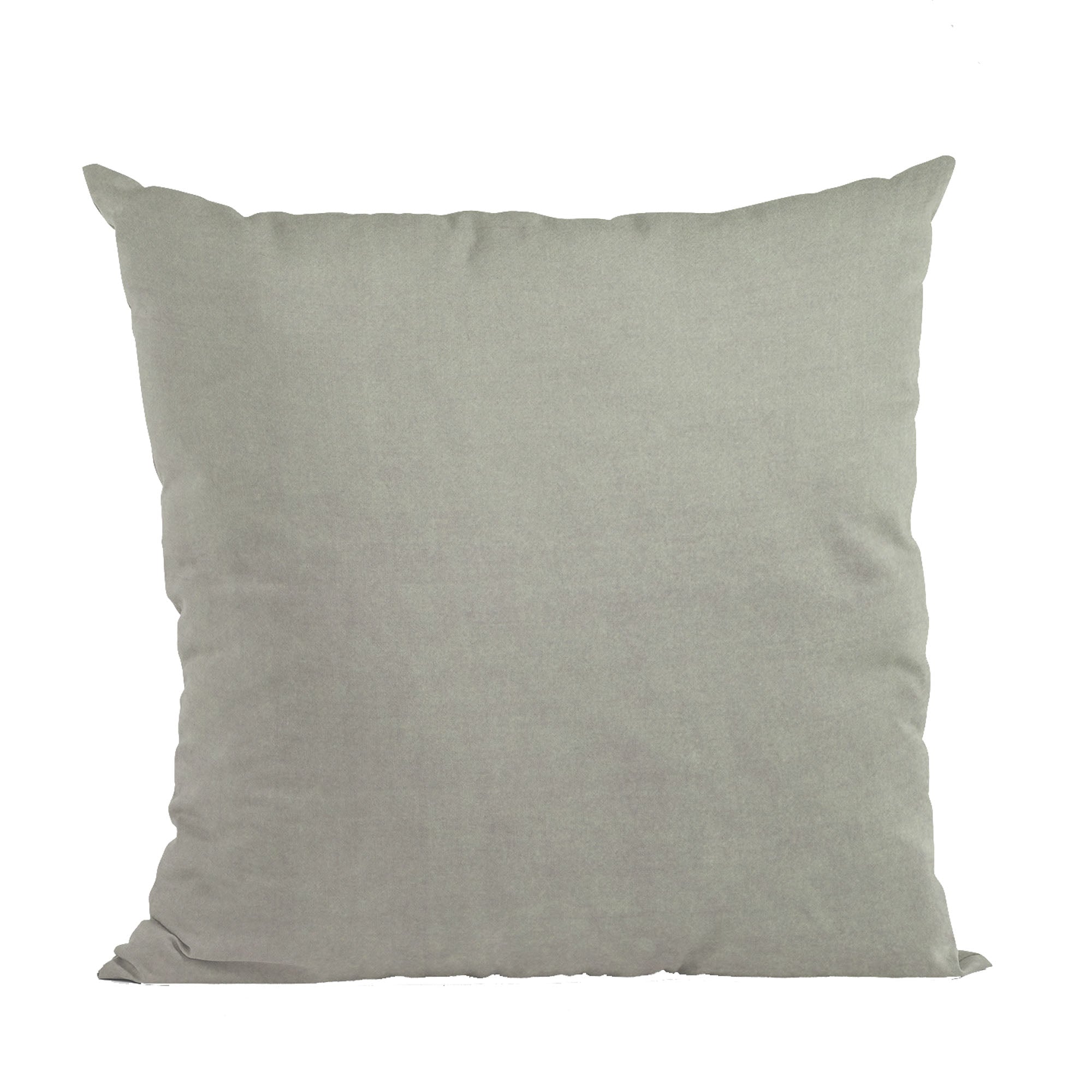 Plutus Grey Solid Shiny Velvet Luxury Throw Pillow-0