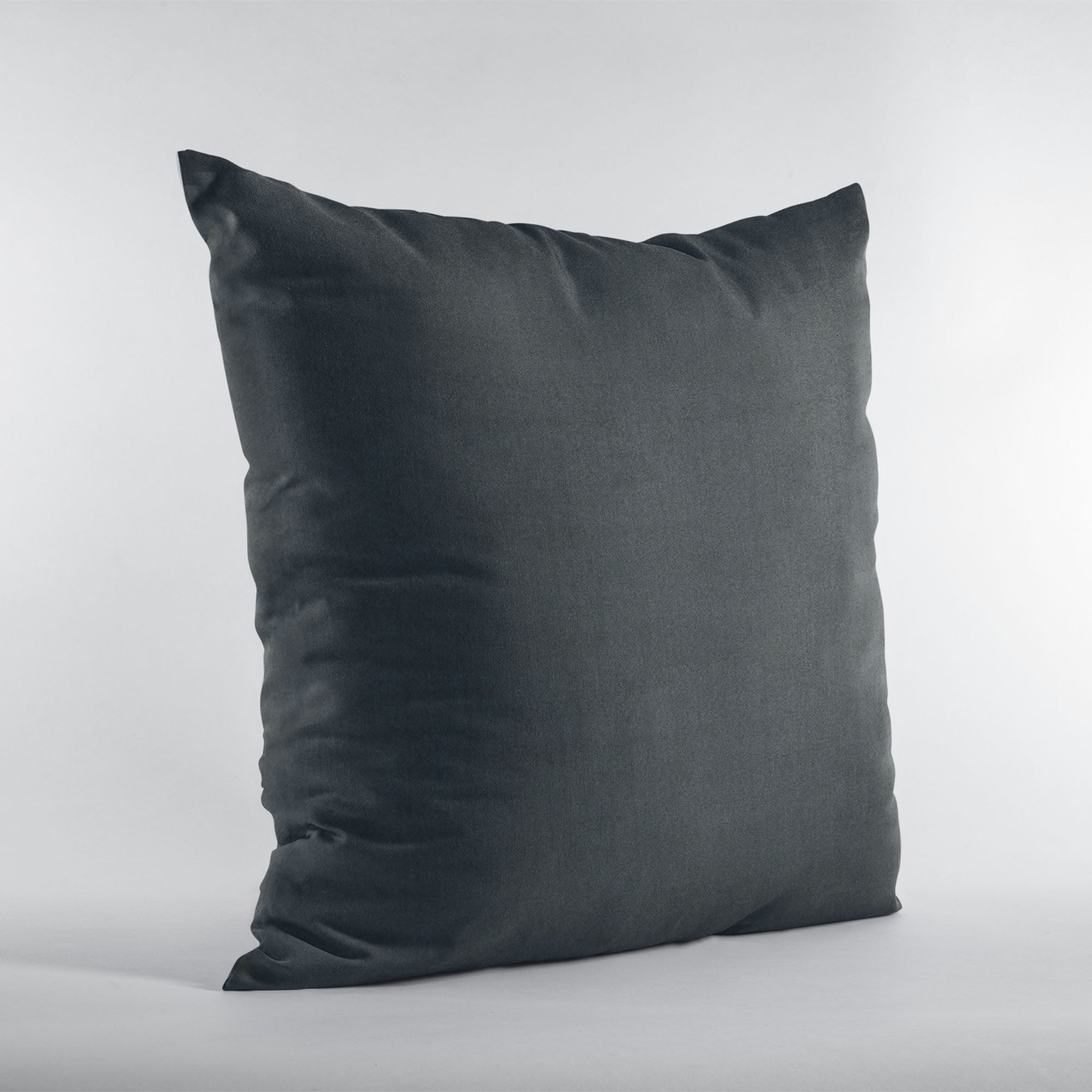 Plutus Black Solid Shiny Velvet Luxury Throw Pillow-2