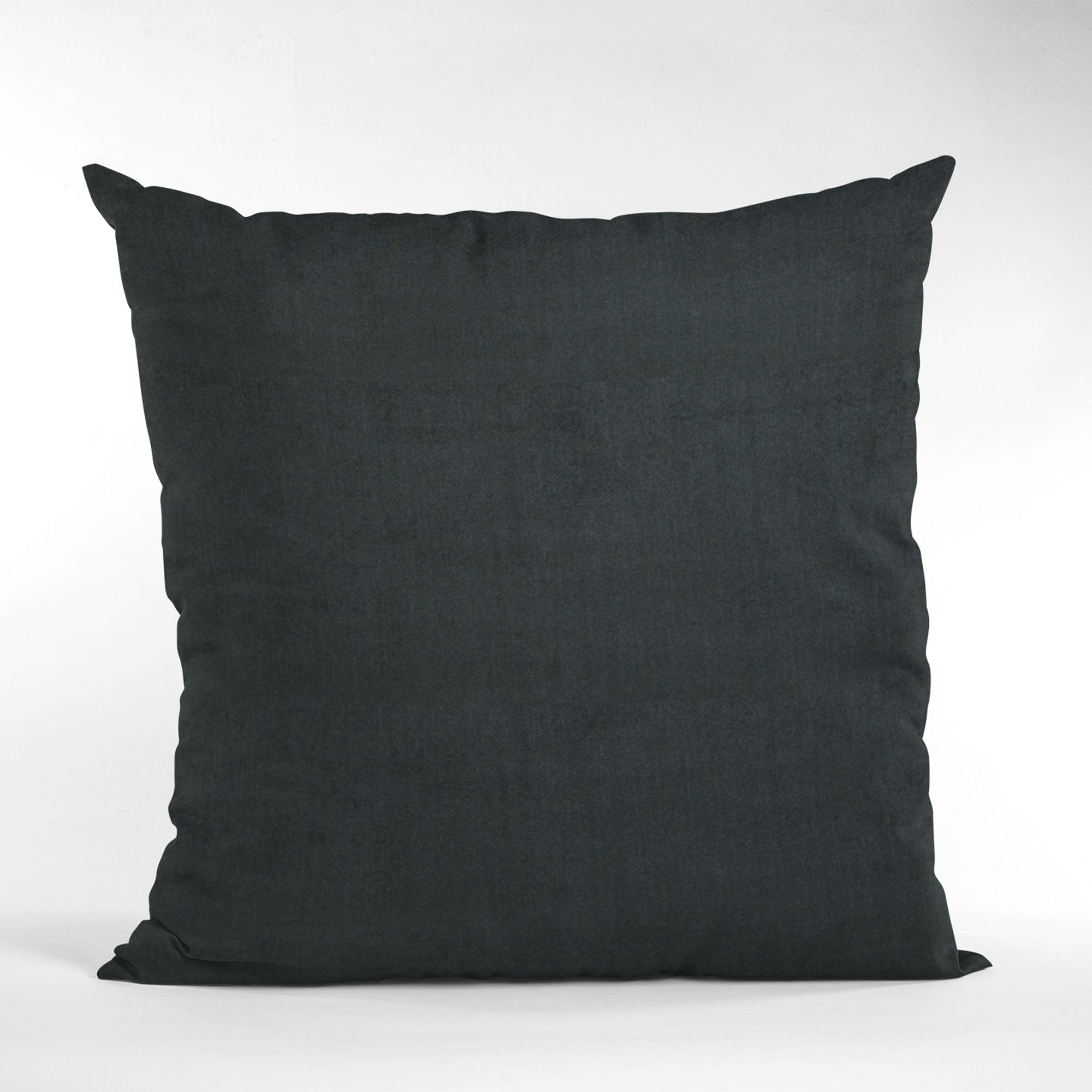 Plutus Black Solid Shiny Velvet Luxury Throw Pillow-4