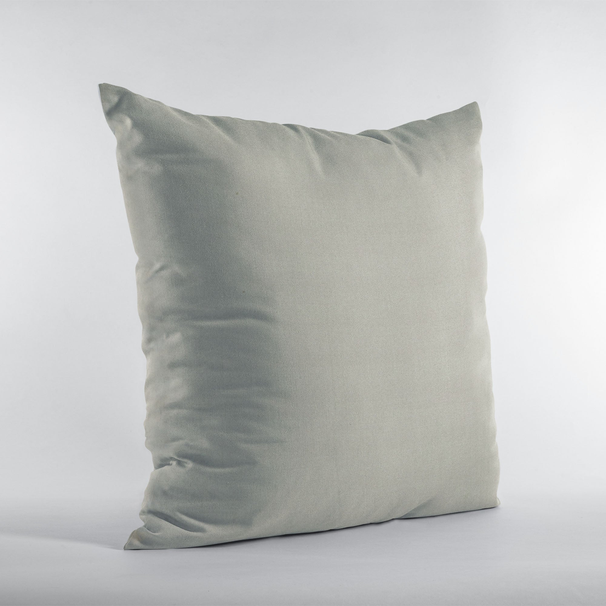 Plutus Light Grey Solid Shiny Velvet Luxury Throw Pillow-2