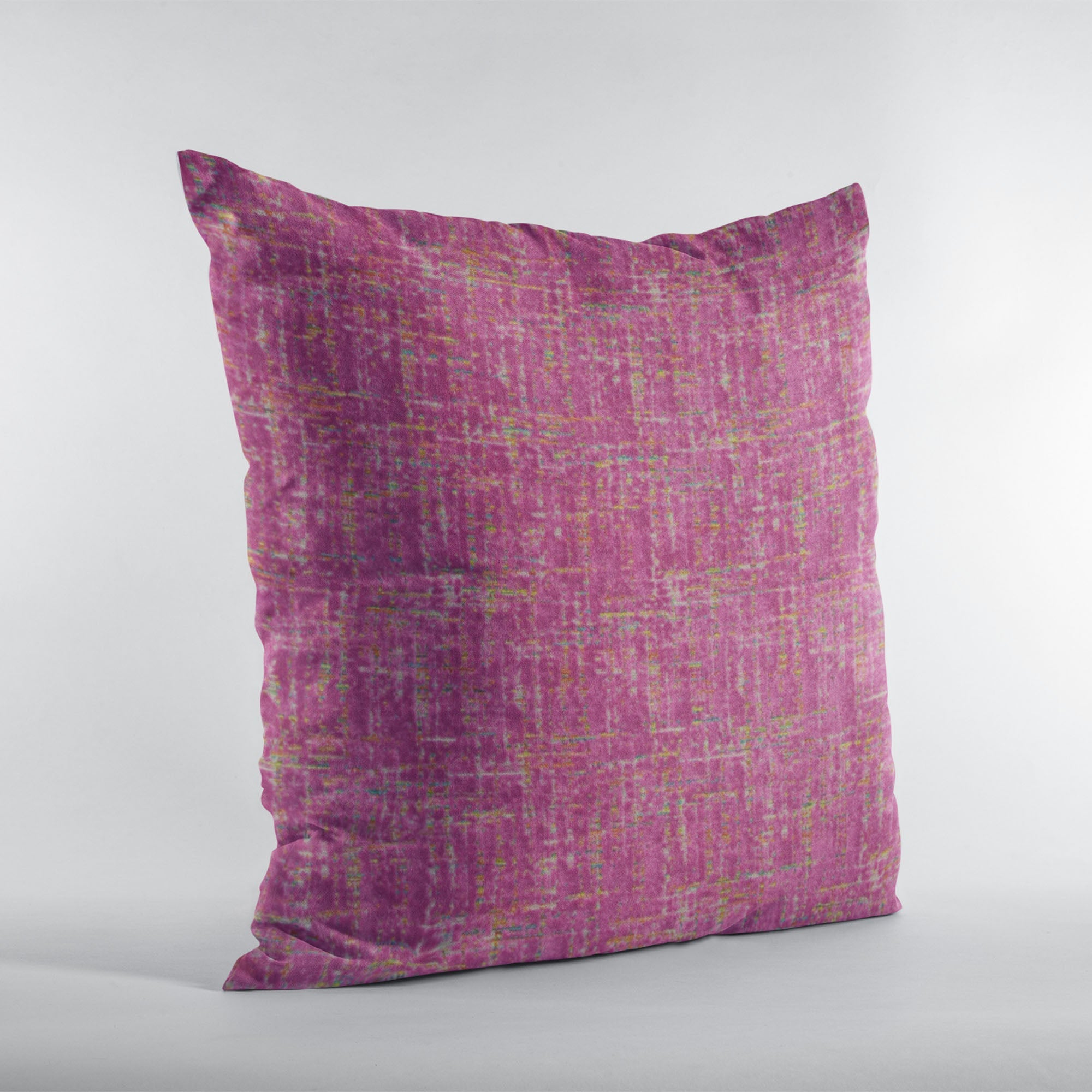 Plutus Fuchsia New Planet Cut Velvet Luxury Throw Pillow-2