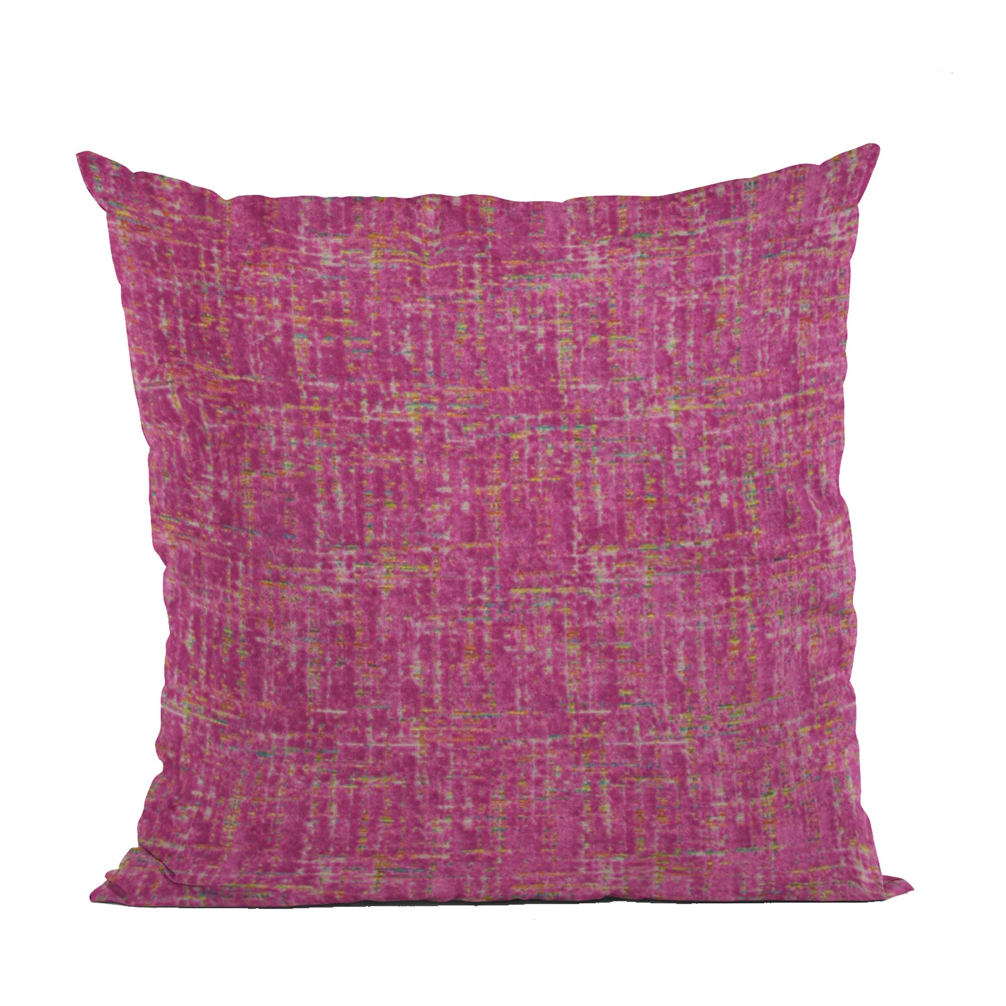 Plutus Fuchsia New Planet Cut Velvet Luxury Throw Pillow-0