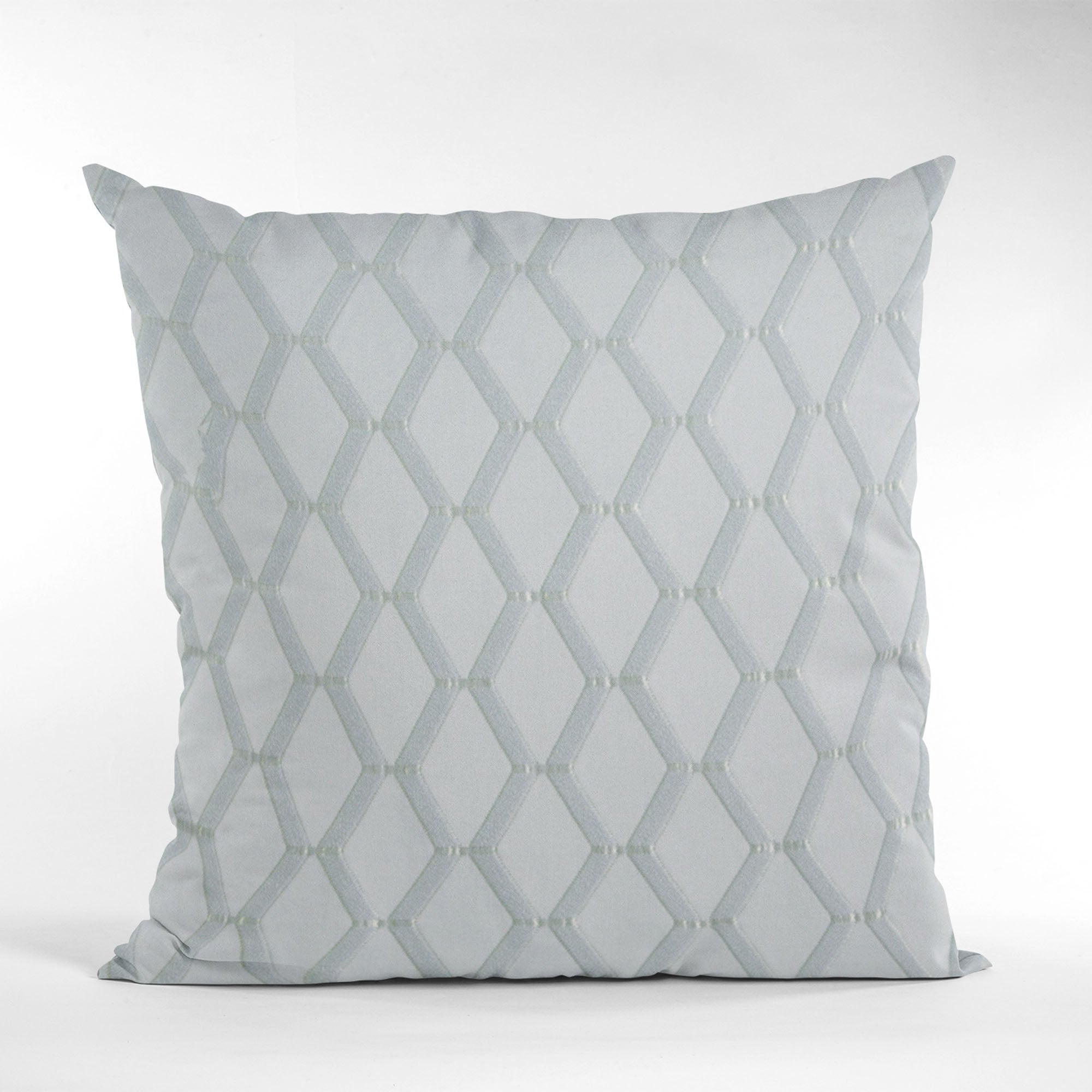 Plutus Silver Diamond Shiny Fabric With Embroydery Luxury Throw Pillow-4