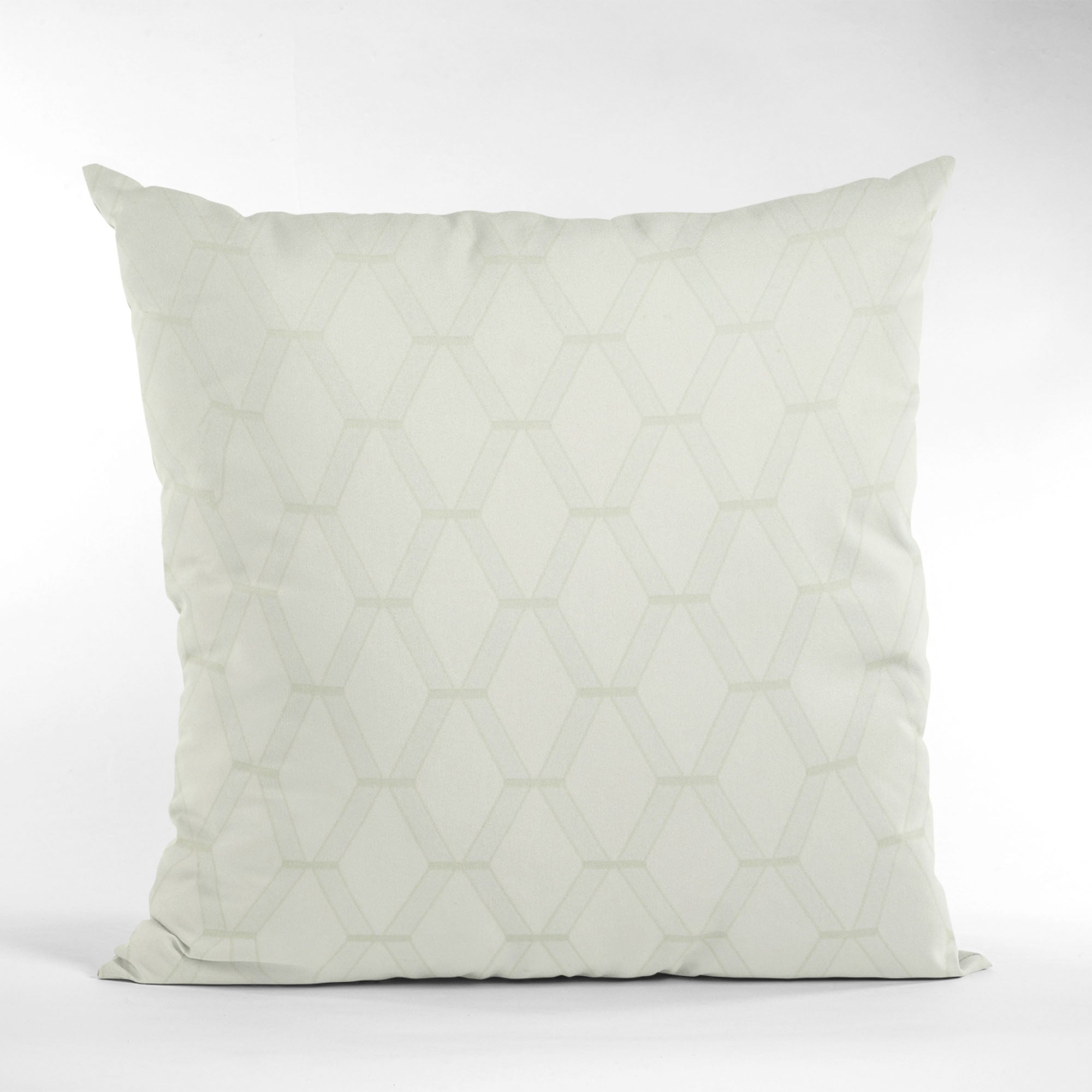 Plutus Vanilla Diamond Shiny Fabric With Embroydery Luxury Throw Pillow-4