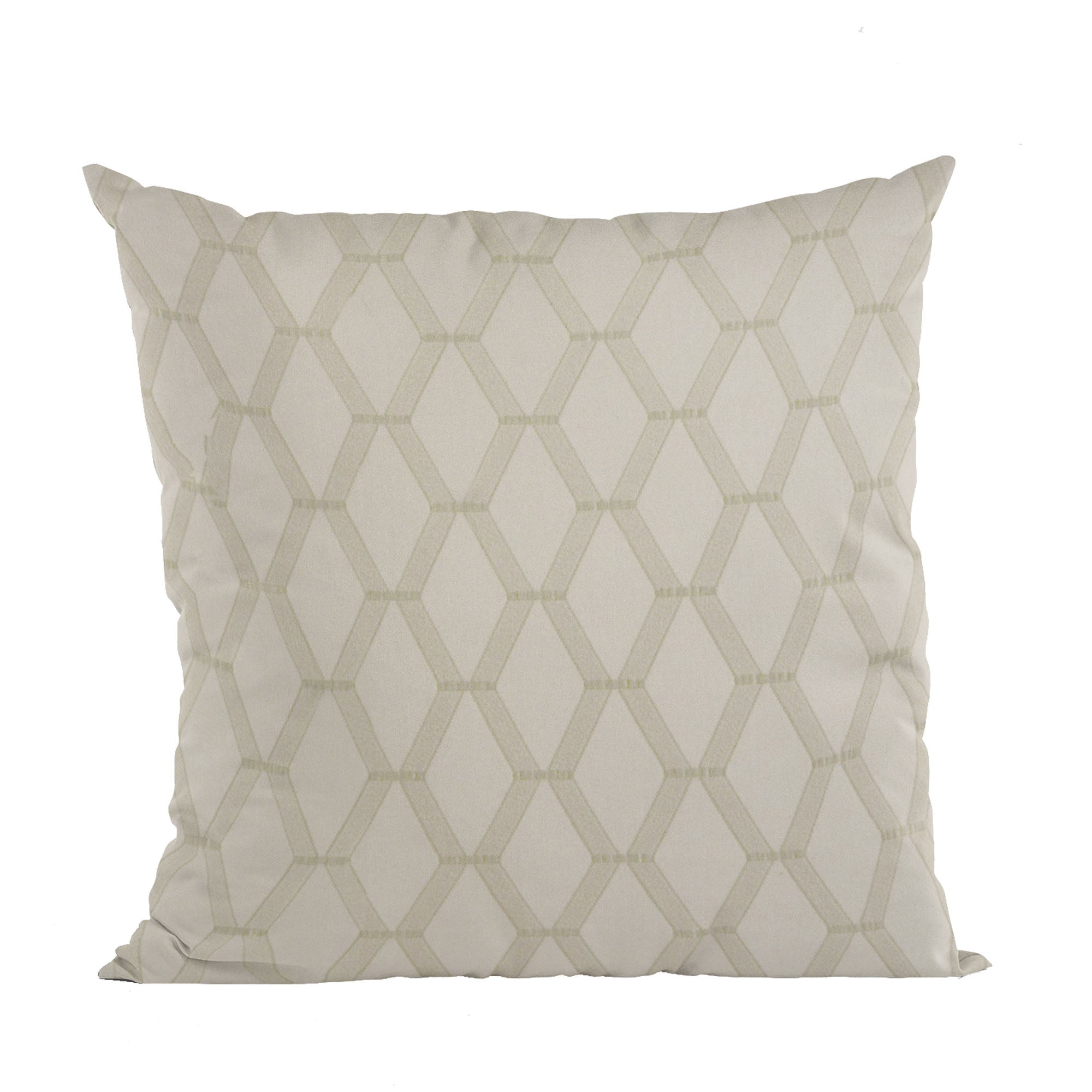 Plutus Wheat Diamond Shiny Fabric With Embroydery Luxury Throw Pillow-0