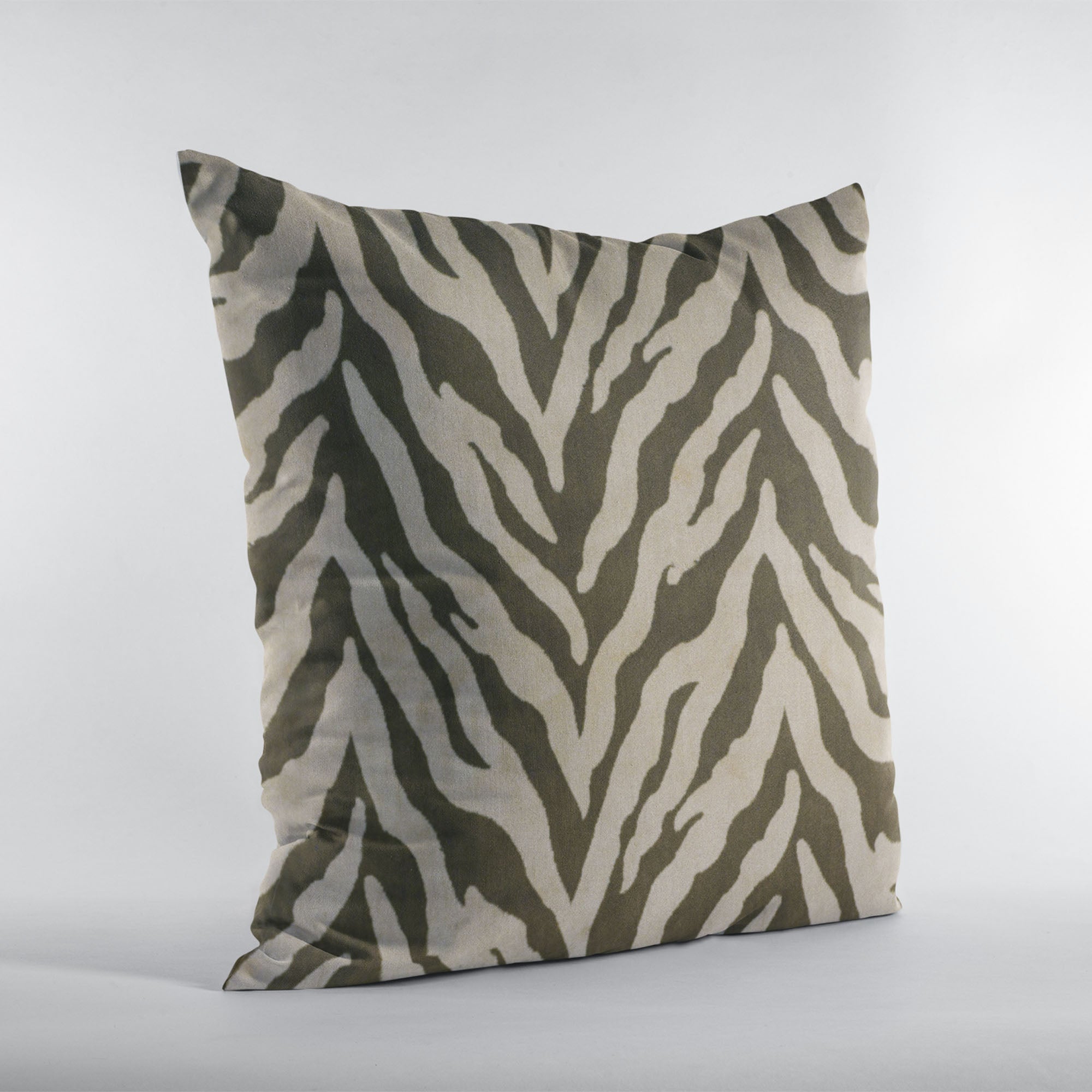 Plutus Tribal Zebra Zebra Print Velvet Luxury Throw Pillow-2