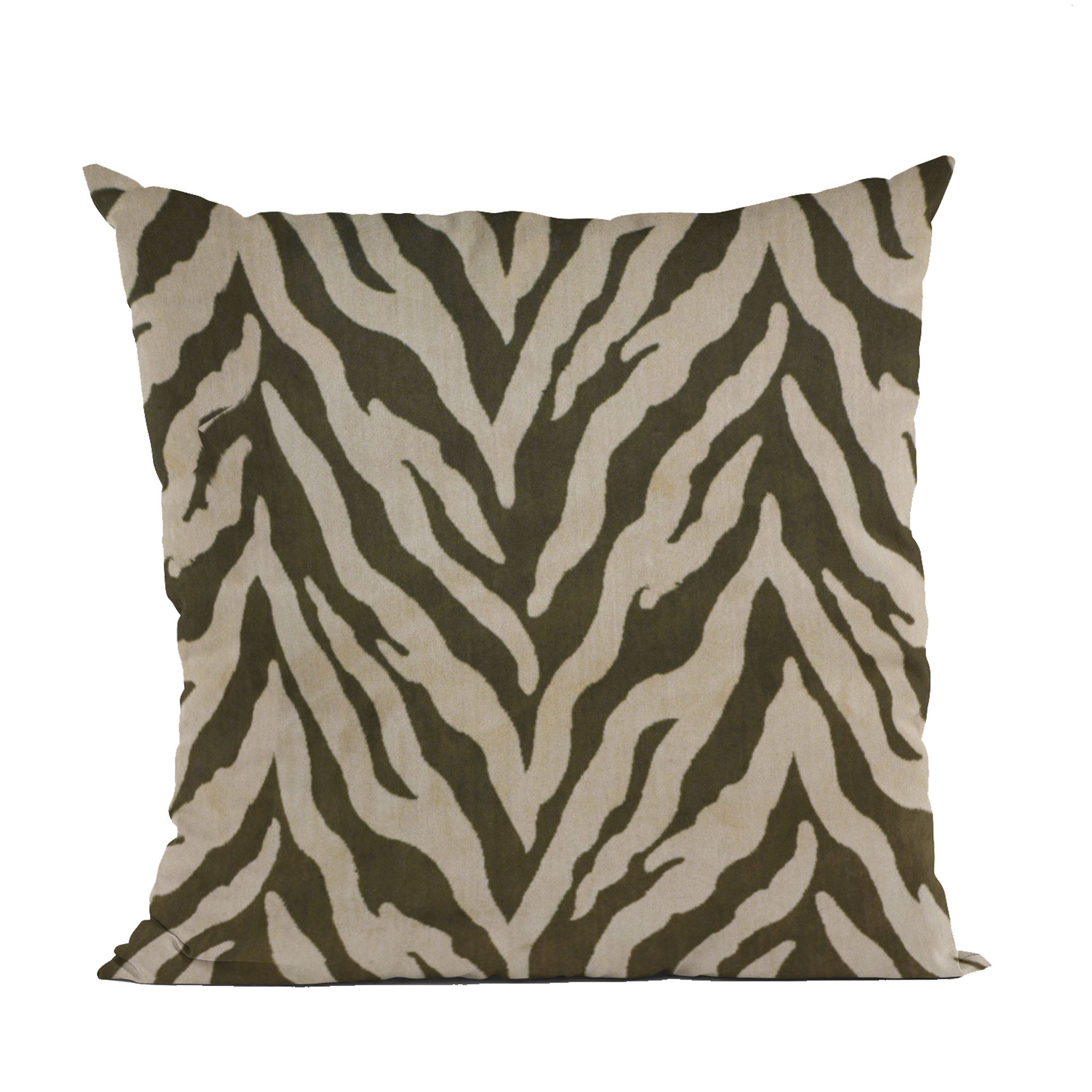 Plutus Tribal Zebra Zebra Print Velvet Luxury Throw Pillow-0