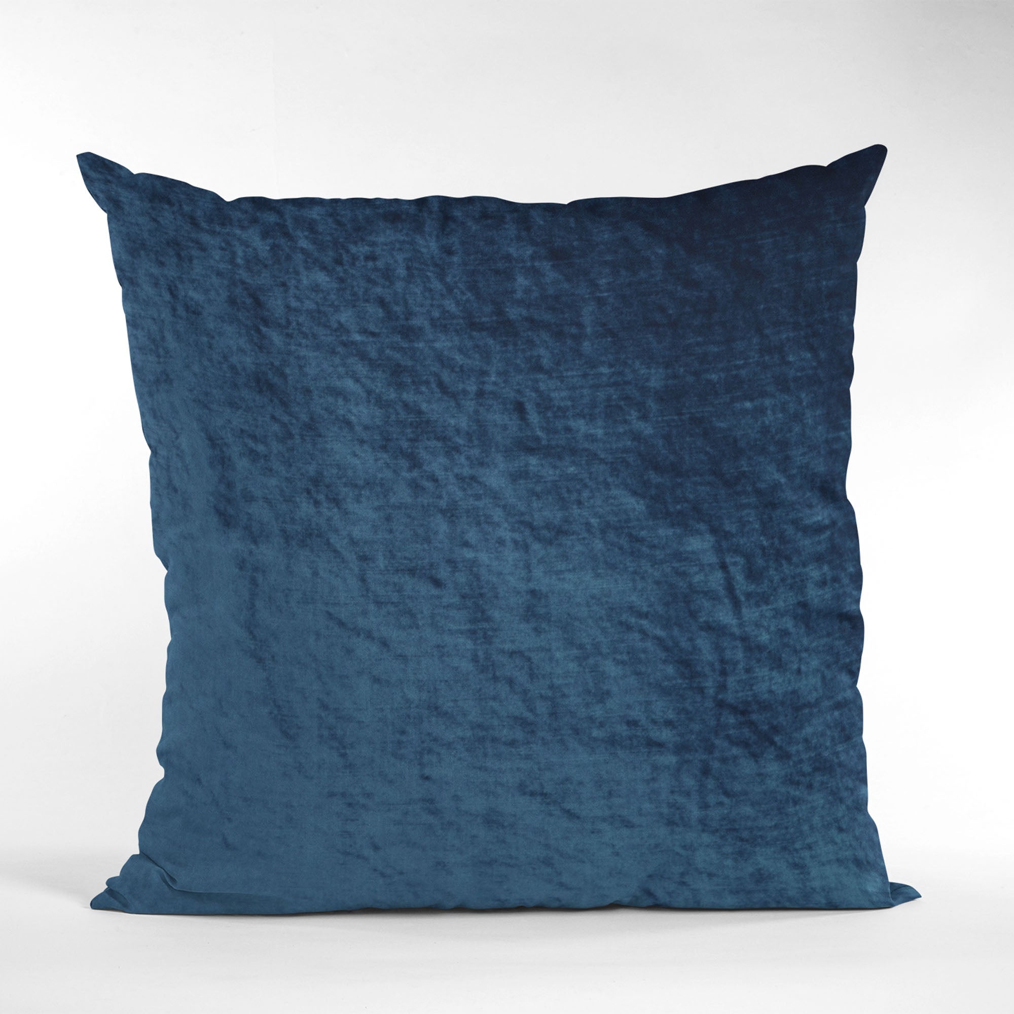 Plutus Navy Lux Velvet Shiny Velvet Luxury Throw Pillow-4