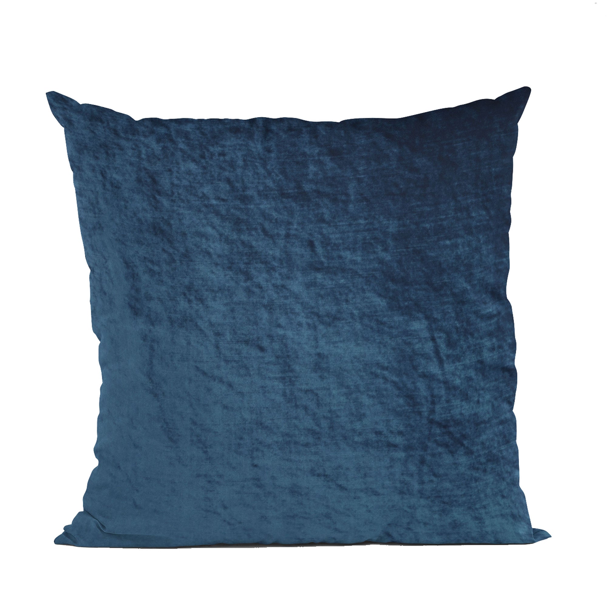 Plutus Navy Lux Velvet Shiny Velvet Luxury Throw Pillow-0