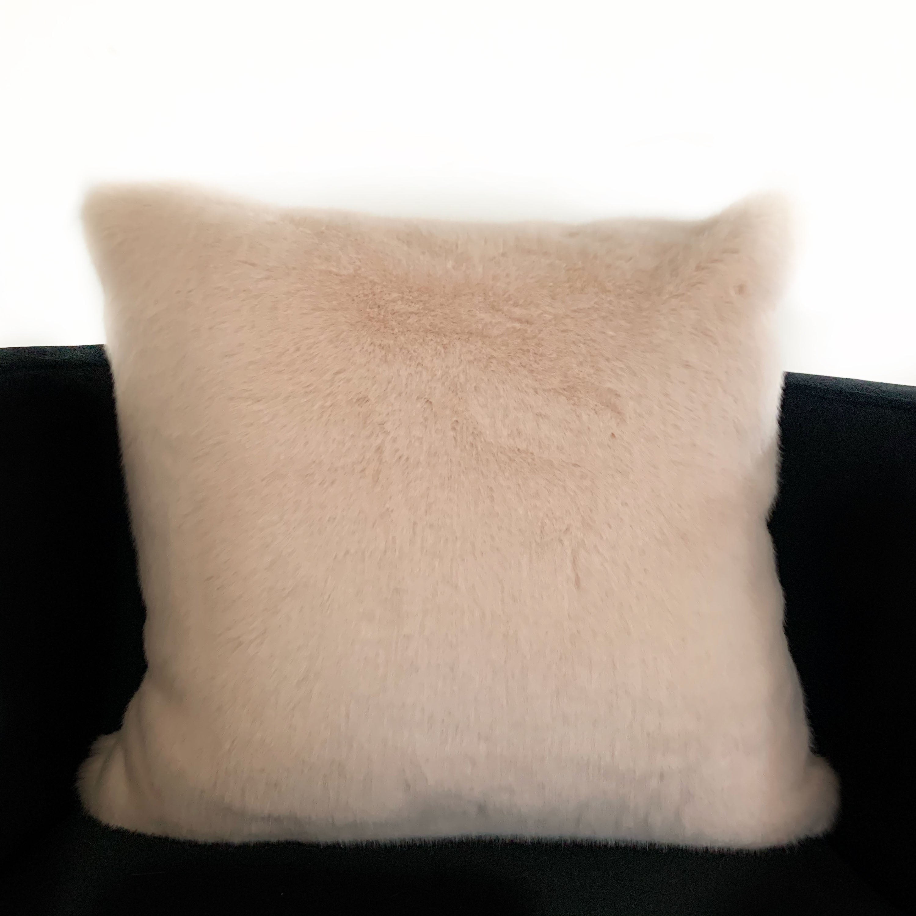 Plutus Pink Plush Animal Faux Fur Luxury Throw Pillow-1