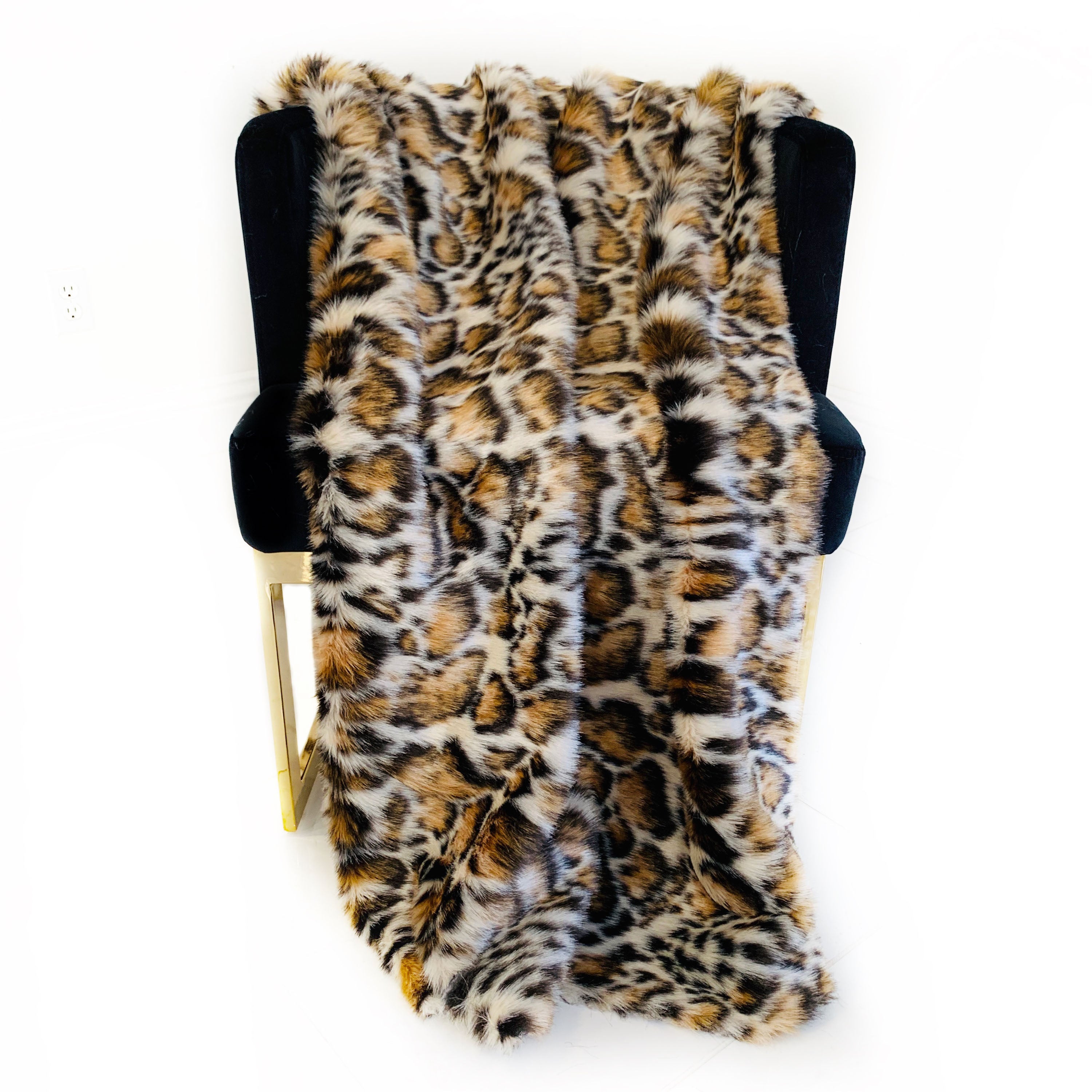 Plutus Brown  Tiger Faux Fur Luxury Throw Blanket-3