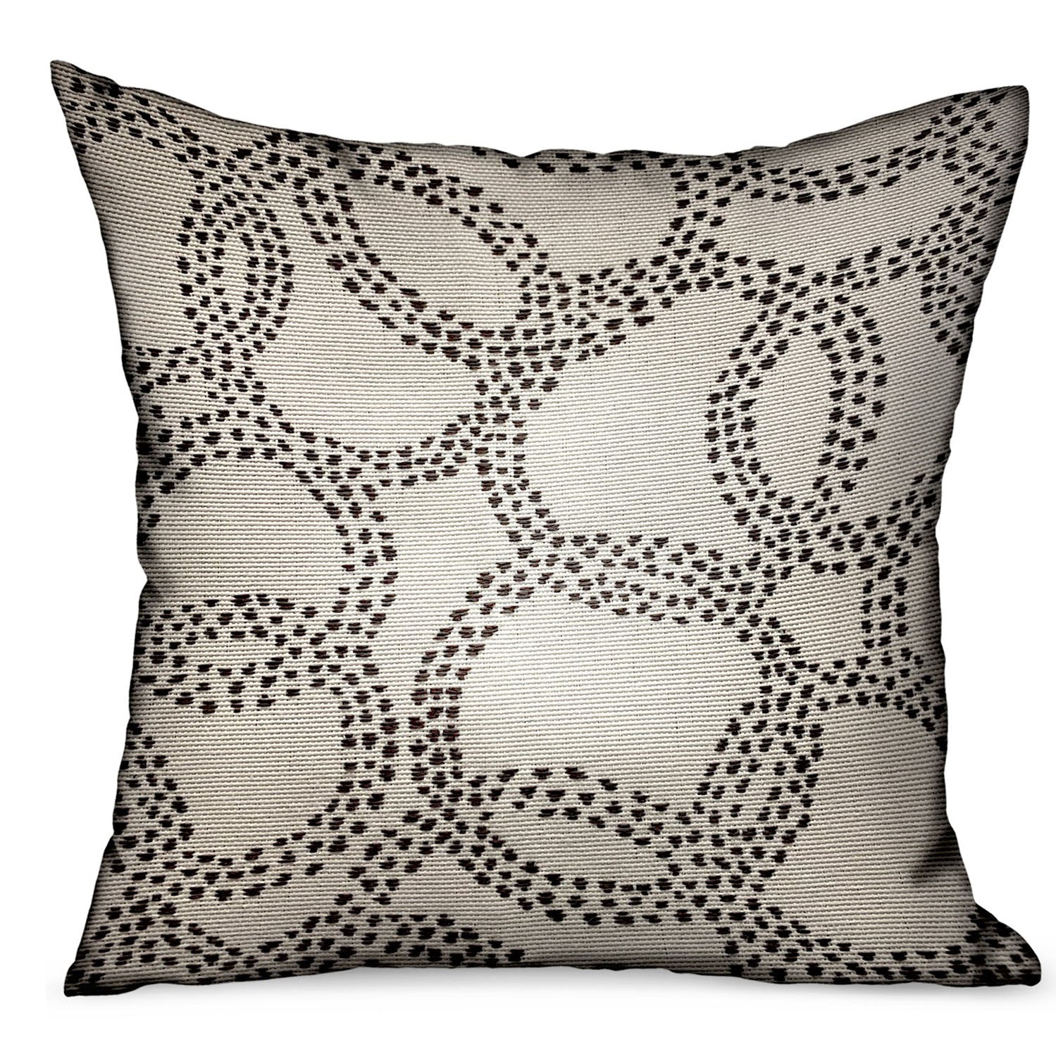 Orbit Rain Charcoal Scales Luxury Outdoor/Indoor Throw Pillow-0