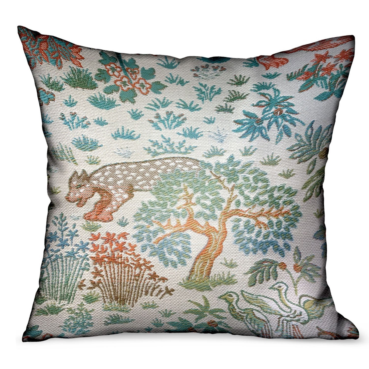 Wild Jungle Multi Animal motif Luxury Outdoor/Indoor Throw Pillow-0