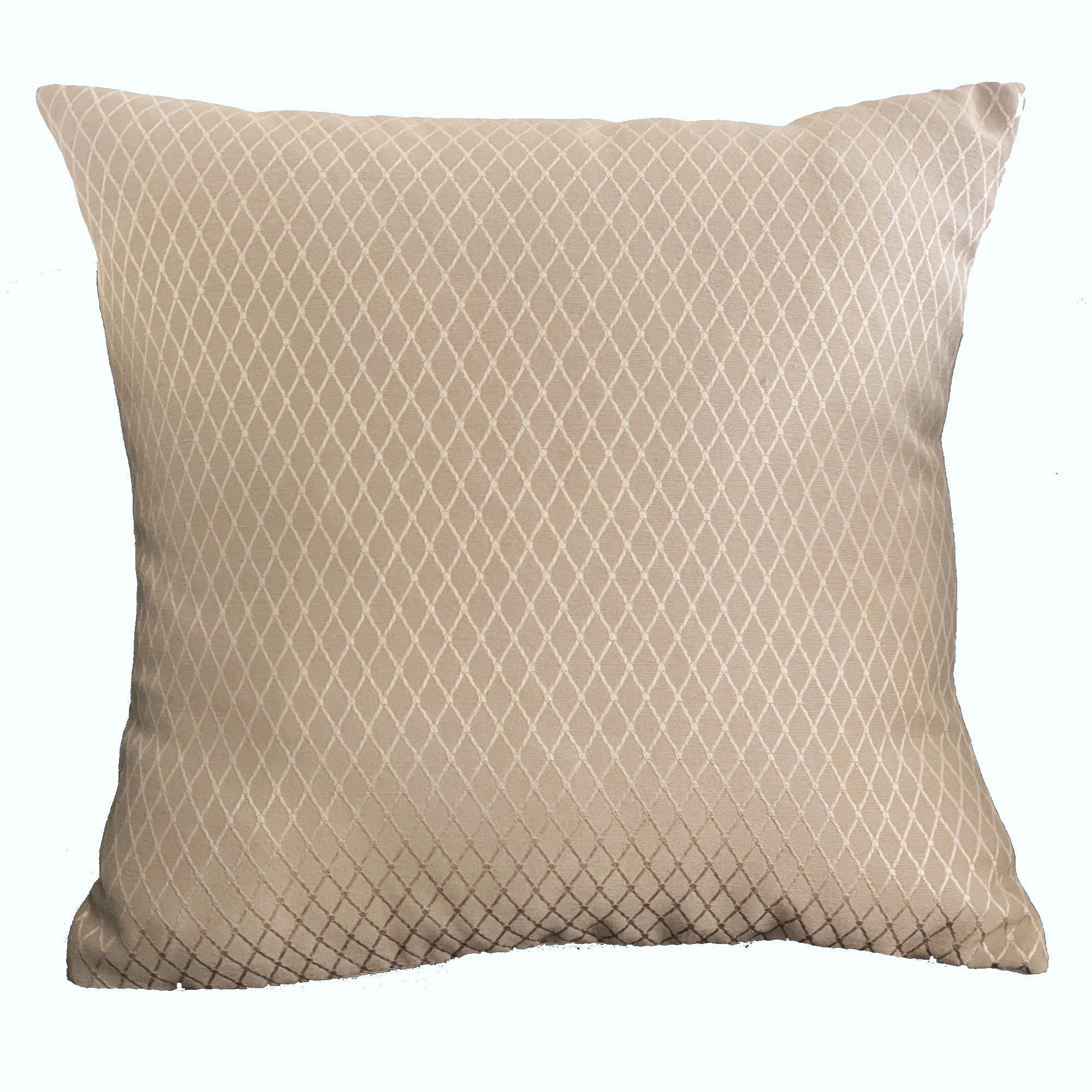 Diamond Cascade Brown Geometric Luxury Outdoor/Indoor Throw Pillow-0