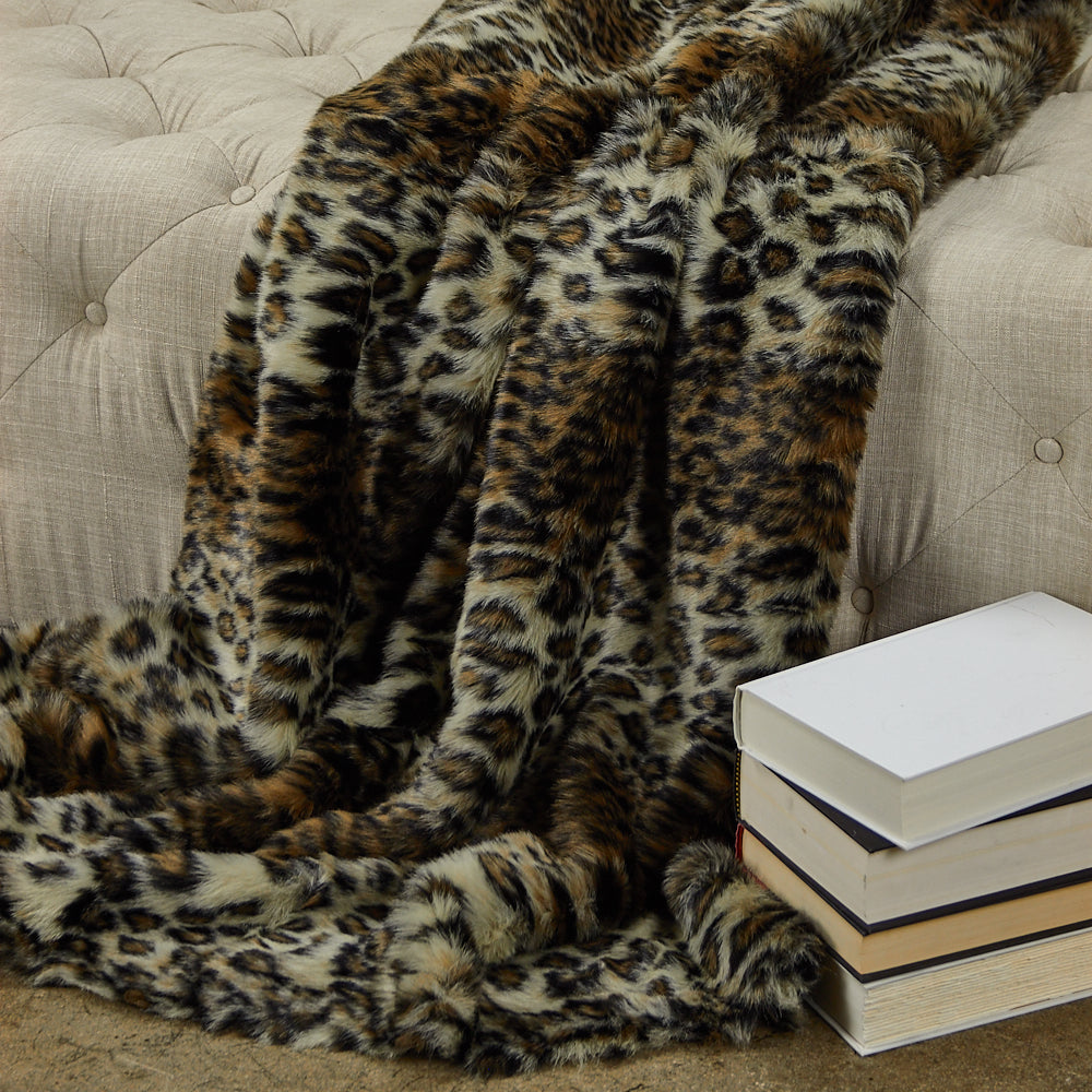 Wild Leo Faux Fur Luxury Throw-1