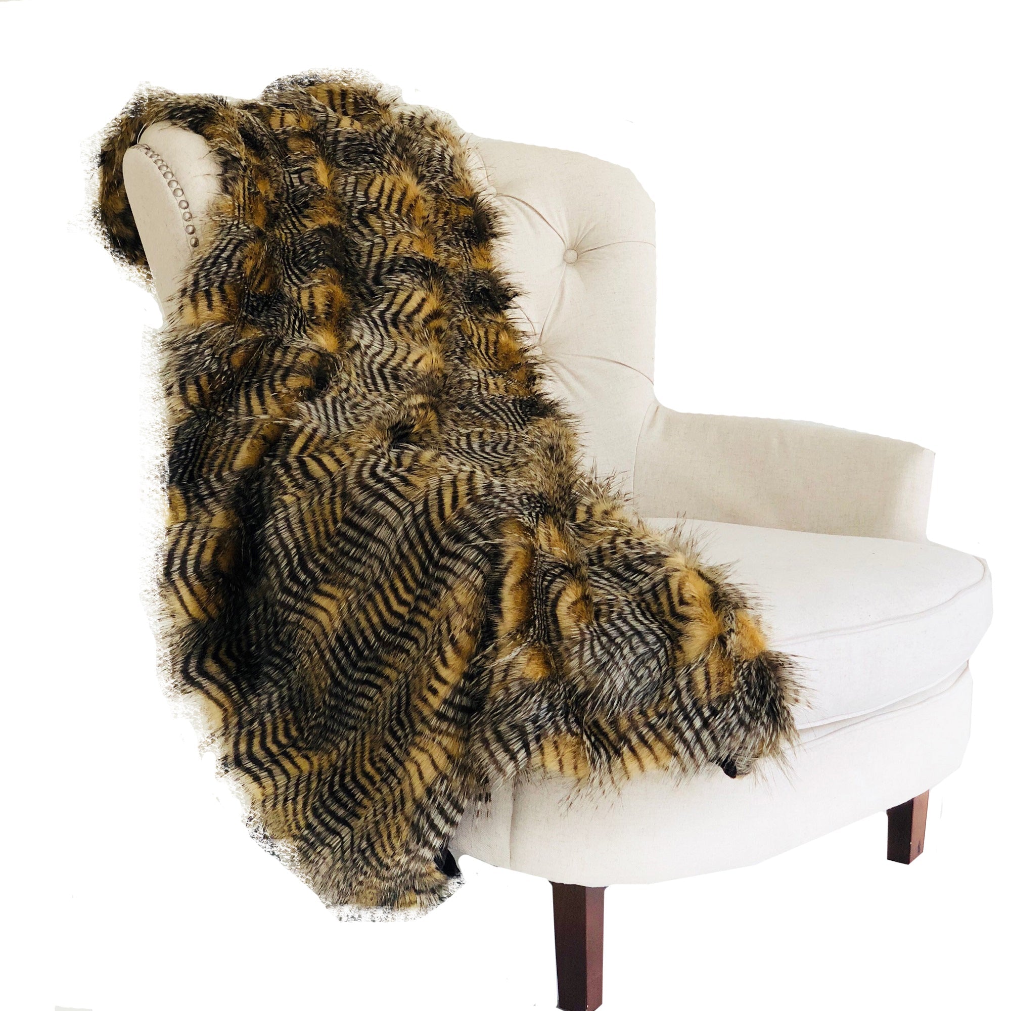 Porcupine Mocha Faux Fur Luxury Throw-0