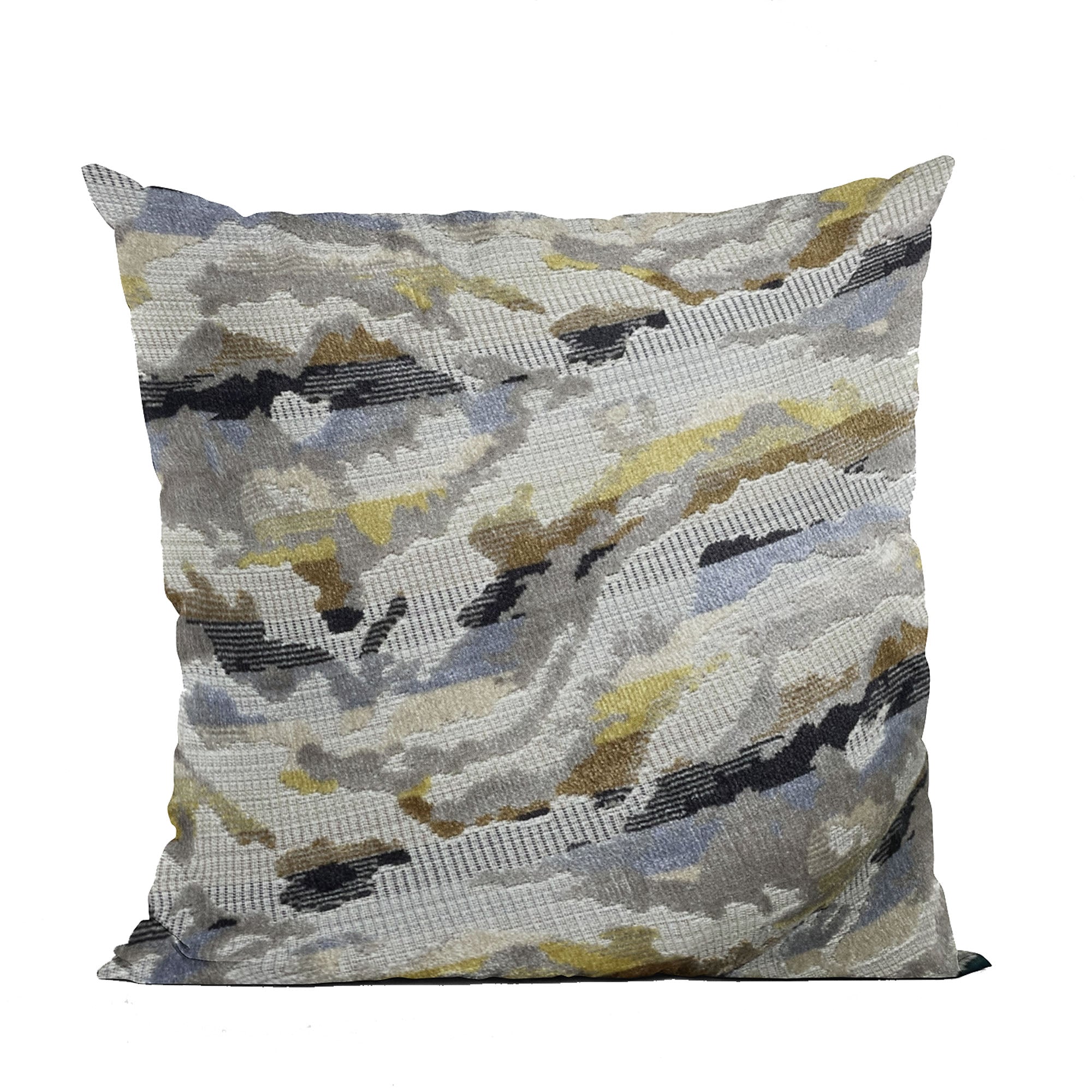 Plutus Velvet Crest Black, Gray, Citrine Handmade Luxury Pillow-0