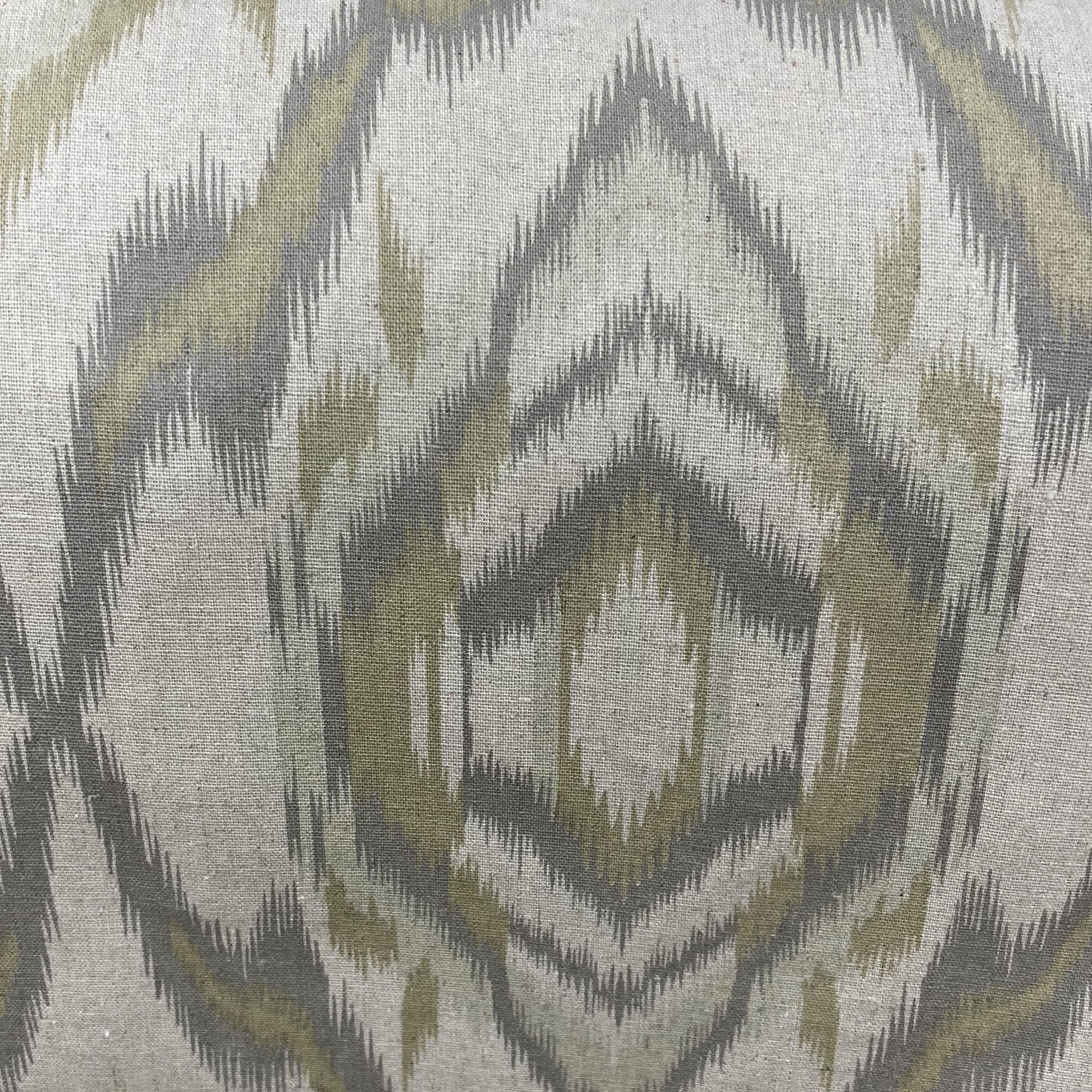 Plutus Ikat Dream Gray, Citrine Handmade Luxury Pillow-4