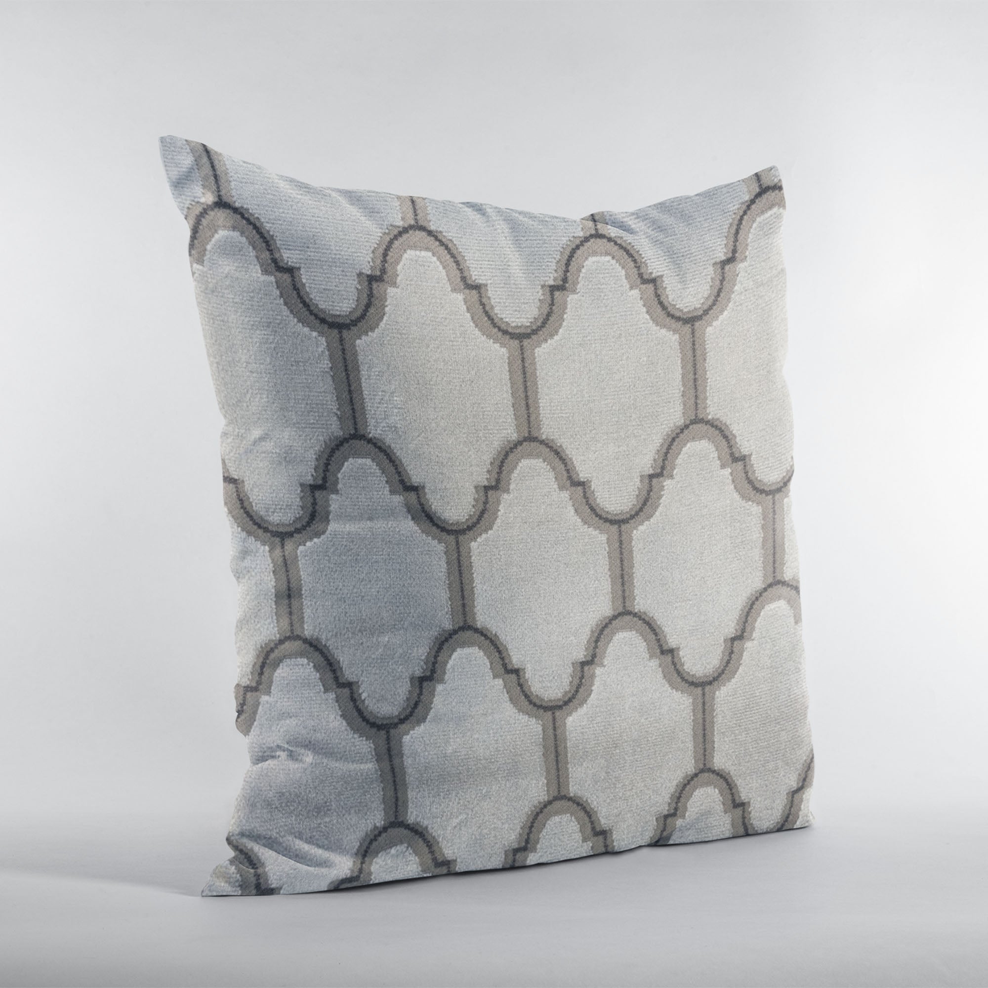 Plutus Ivory Royal Arches Geometric Luxury Throw Pillow-2