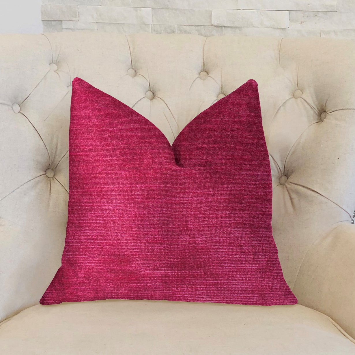 Lady Fuschia Pink Luxury Throw Pillow-1