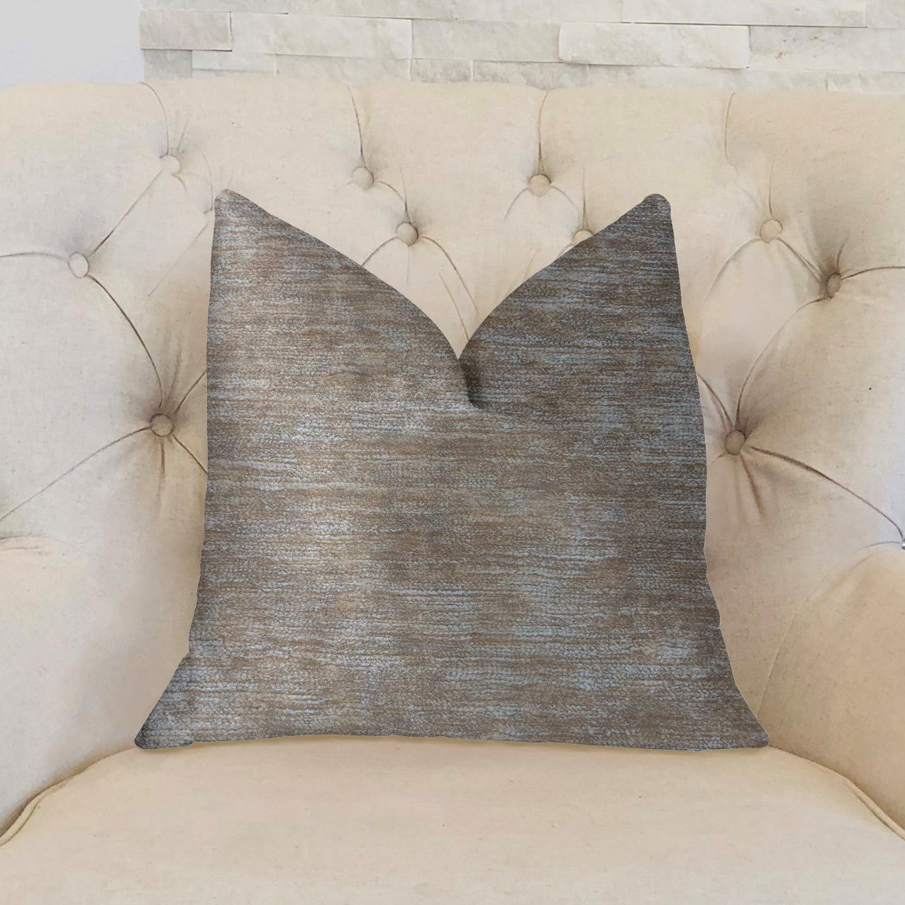 Bella Isabella Brown and Beige Luxury Throw Pillow-1