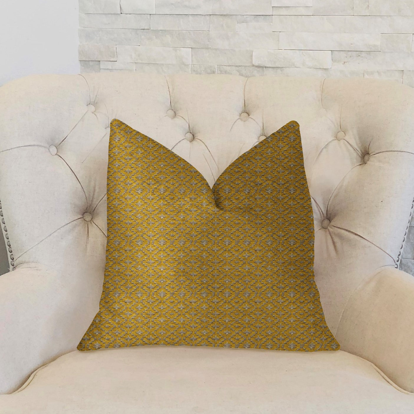 Goden Cleopatra Gold and Silver Luxury Throw Pillow-1