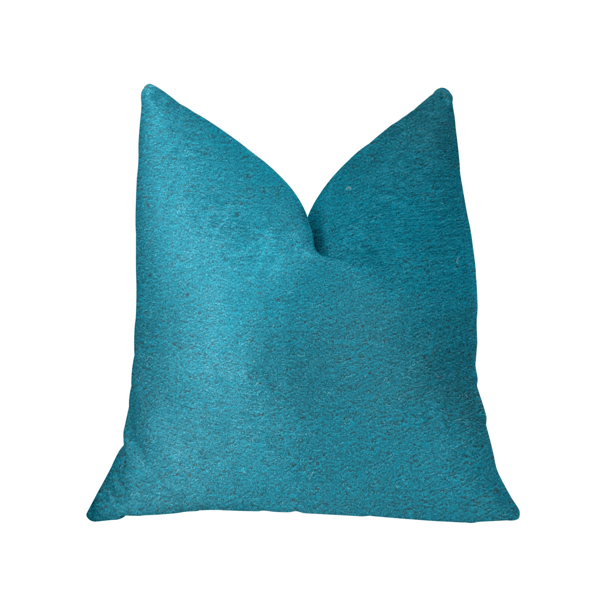 Aquamarine Velvet Turquoise Luxury Throw Pillow-0