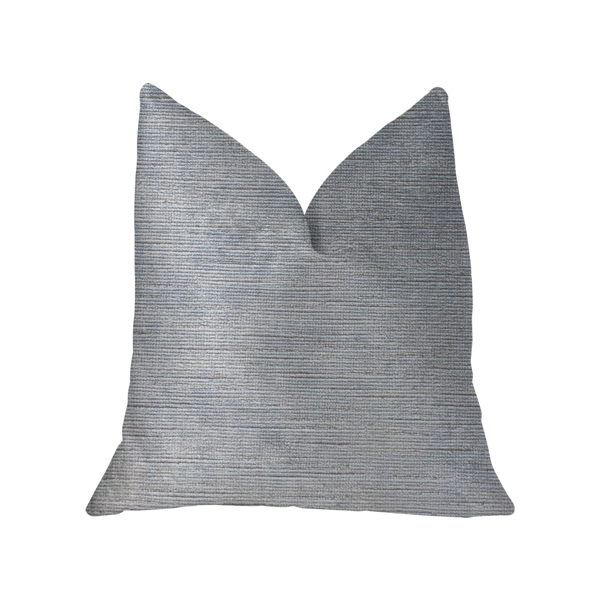 Icy Sky Blue and Silver Luxury Throw Pillow-0