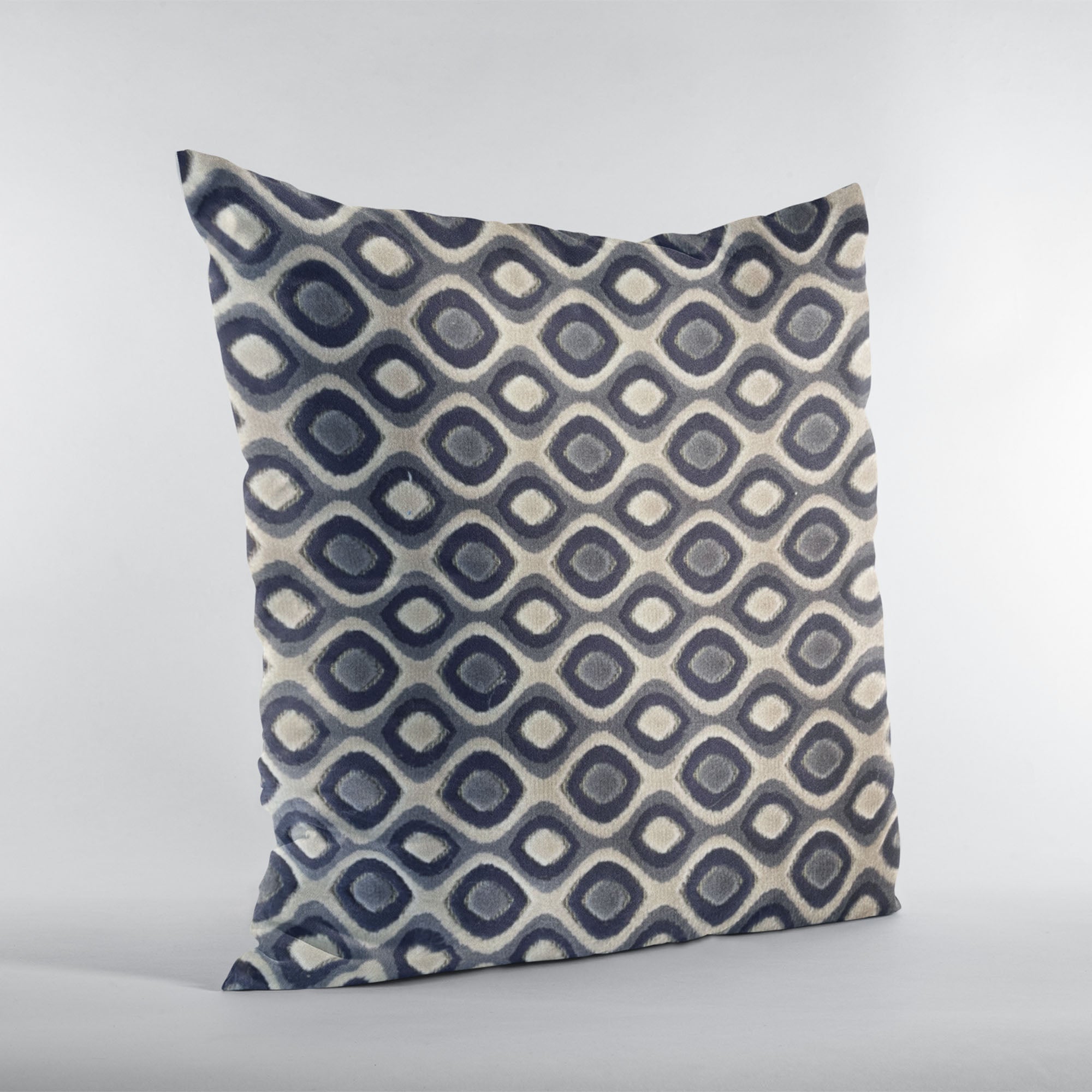 Clubhouse Orbit Brown, Beige and Blue Luxury Throw Pillow-4