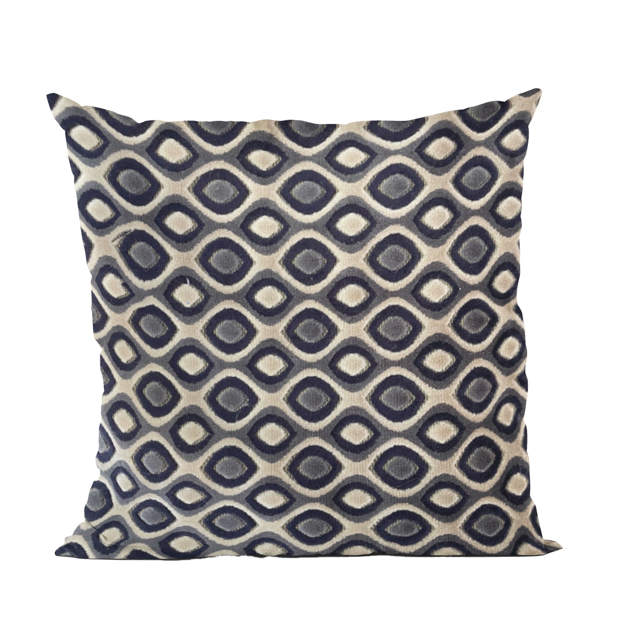 Clubhouse Orbit Brown, Beige and Blue Luxury Throw Pillow-0