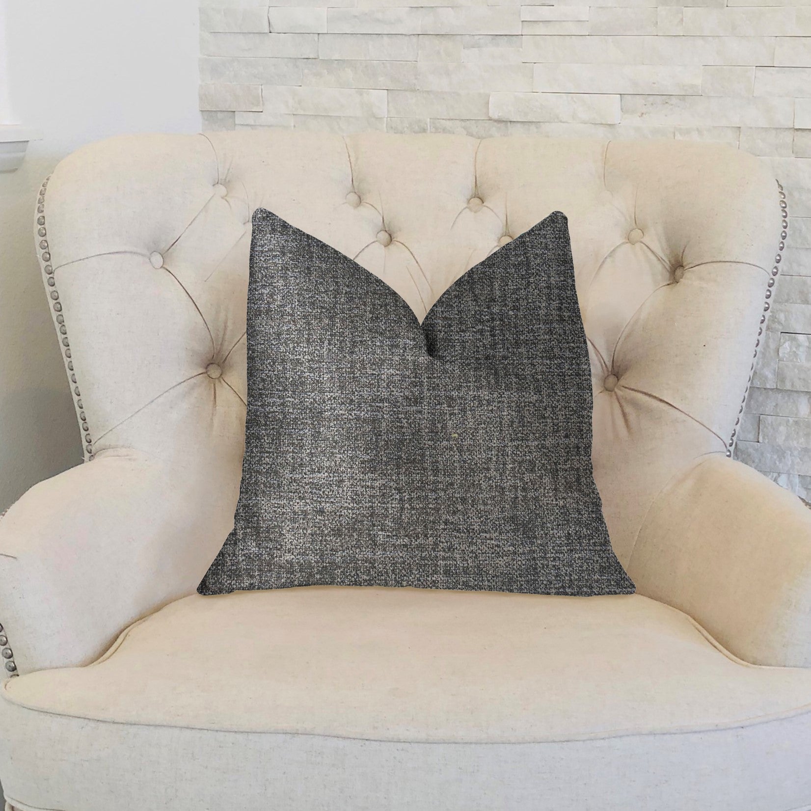 Dolphin  Gray Luxury Throw Pillow-1