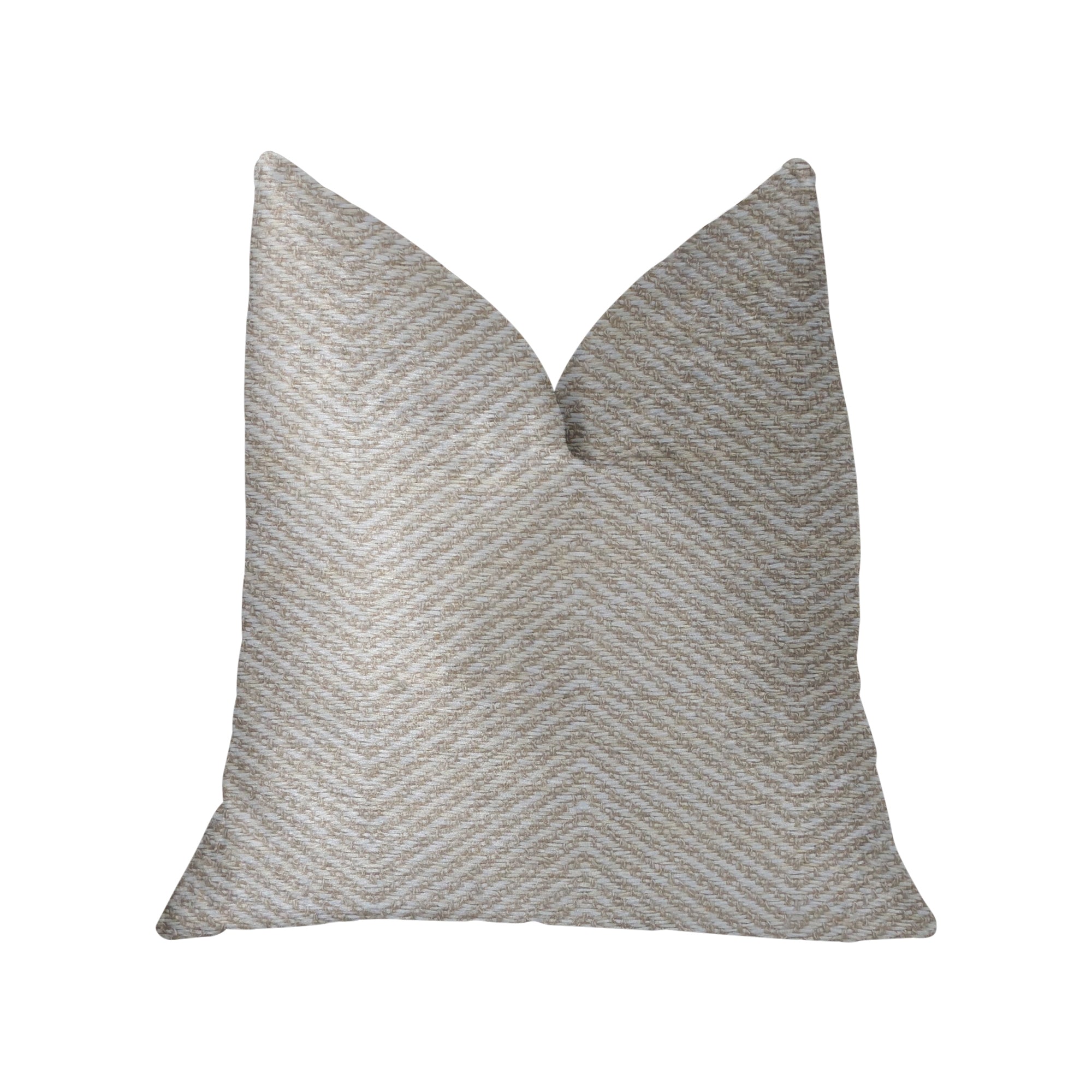 Plainville Beige Luxury Throw Pillow-0