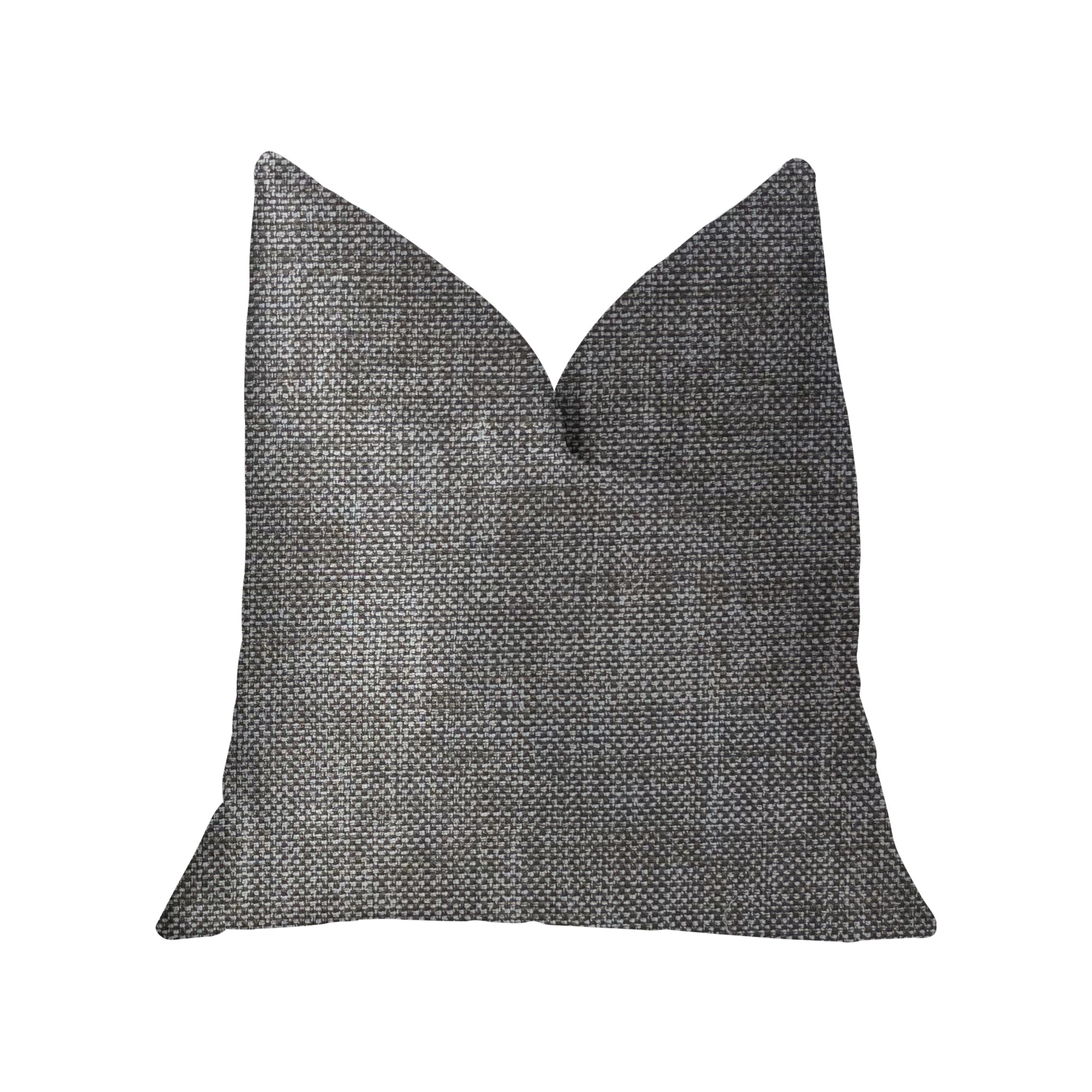 Grey Pebble Silver Luxury Throw Pillow-0