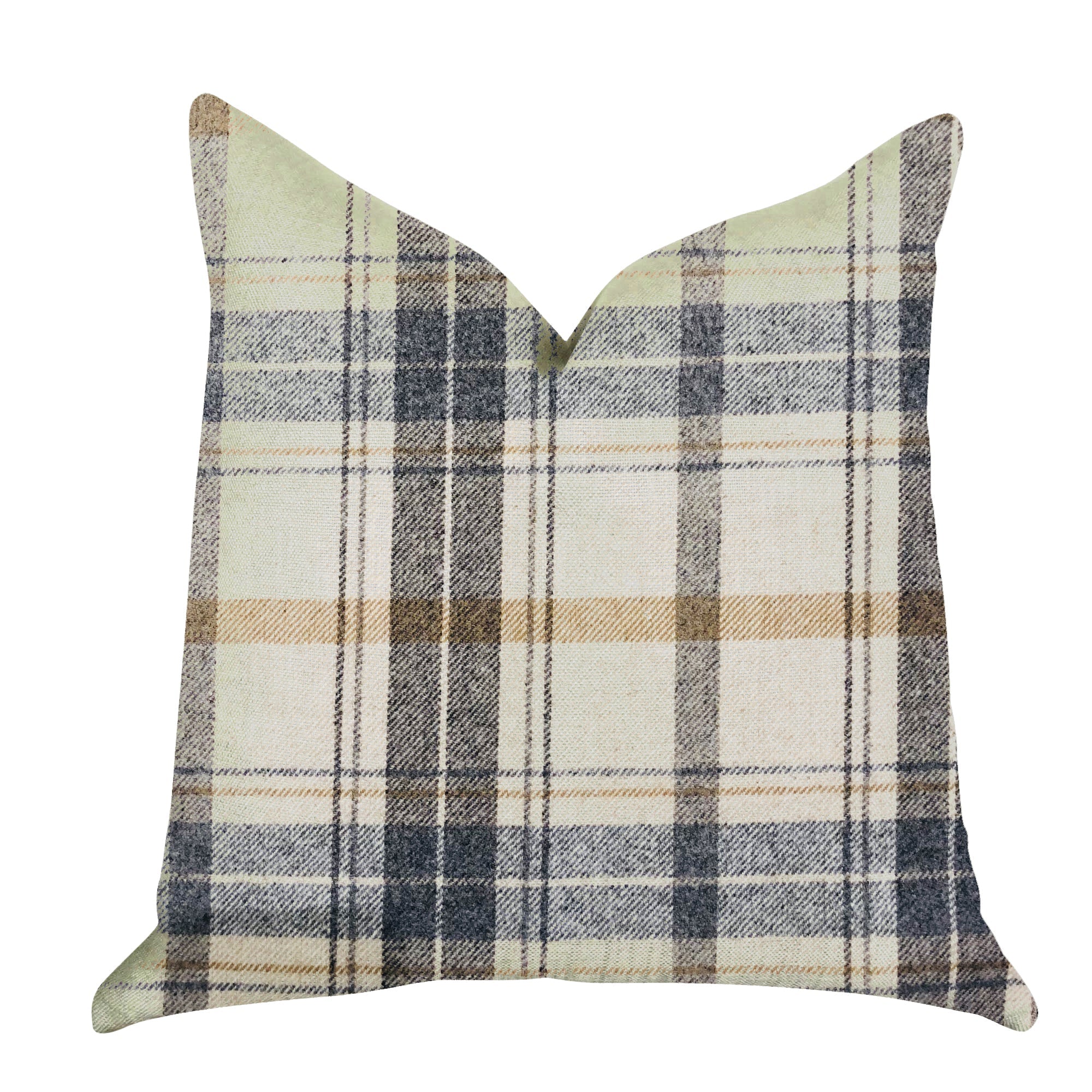 Plaid Rendezvous Luxury Throw Motif Pillow-0