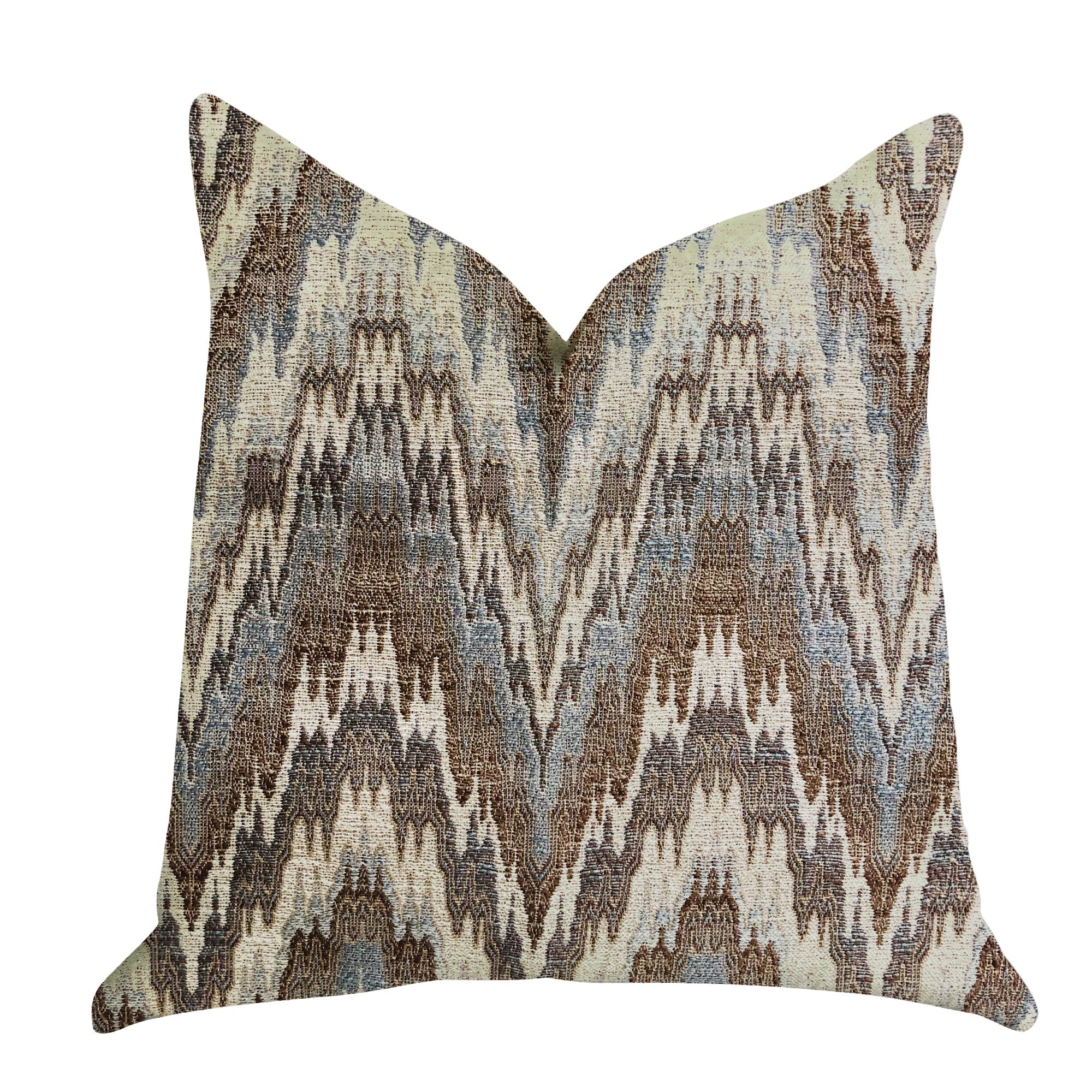 Mid Night Oblique Ridge Wave Luxury Throw Pillow-0