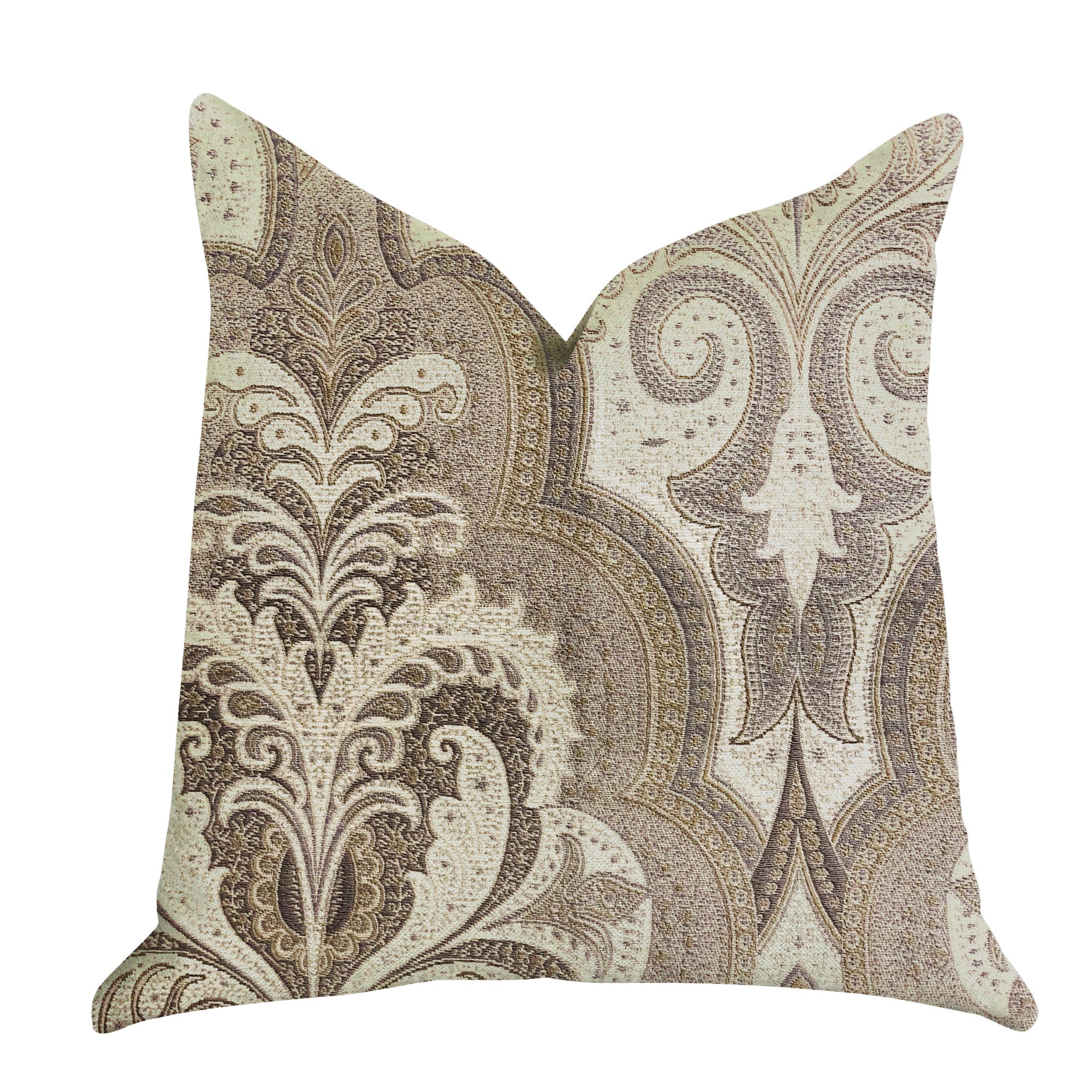 Tawny Isabella Damask Luxury Throw Pillow-0