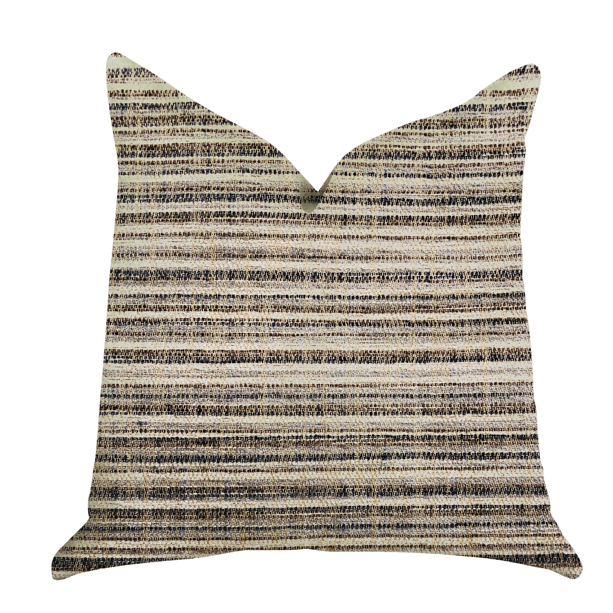 Skyway Lines Luxury Brown-Beige Multi Tones Throw Pillow-0