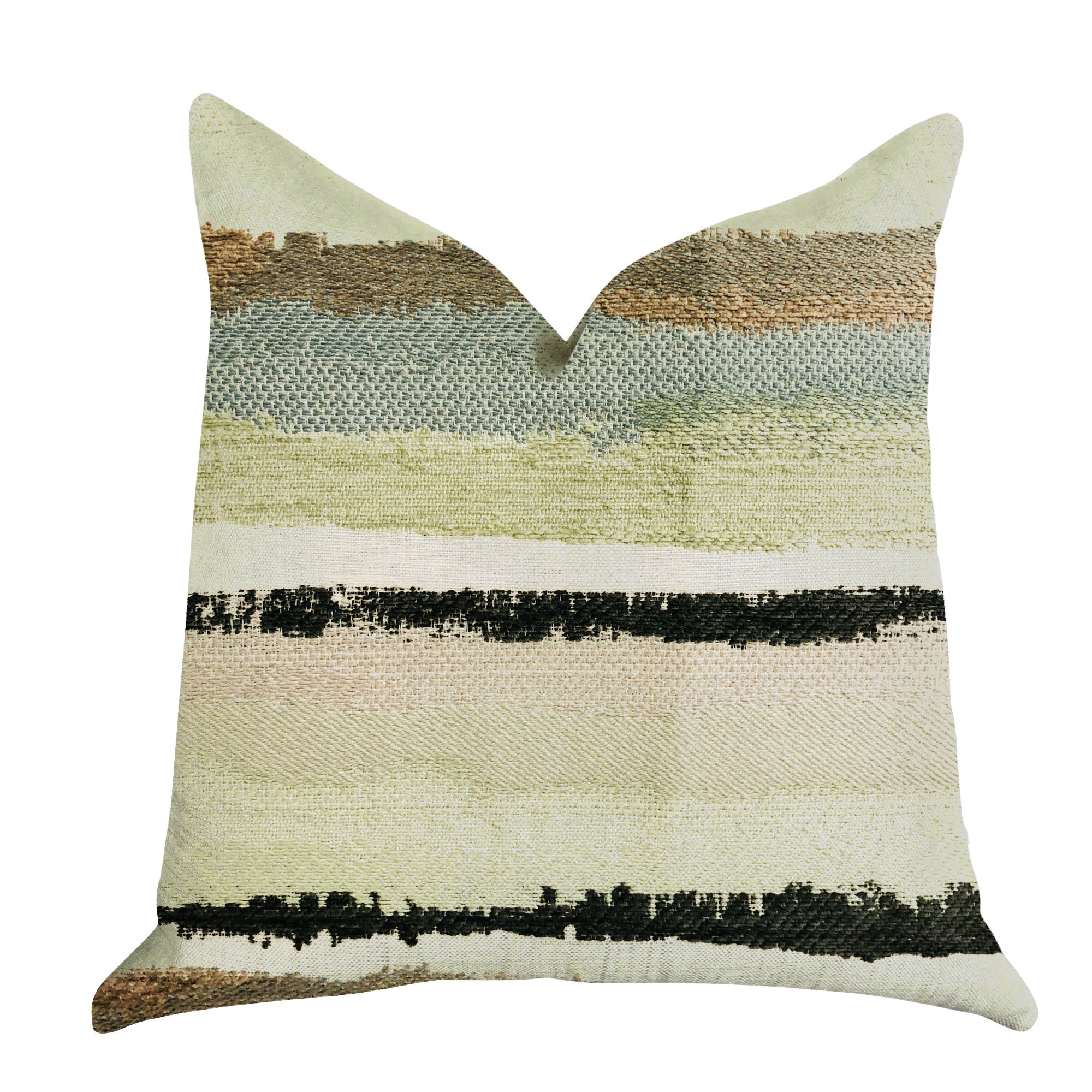 Lime Stone River Sand Multi Color Luxury Throw Pillow-0