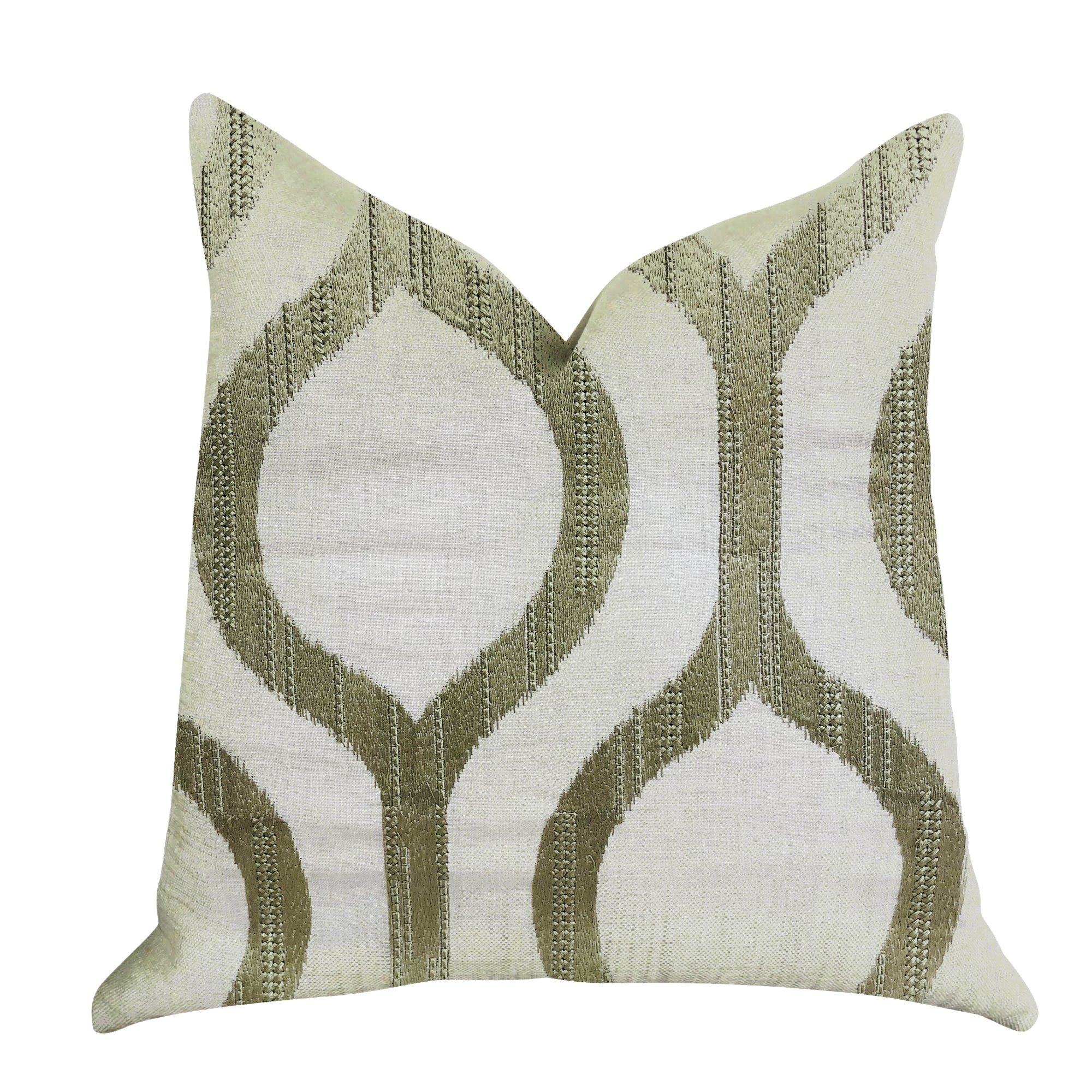 Morrocan Villa Light Grass Luxury Throw Pillow-0