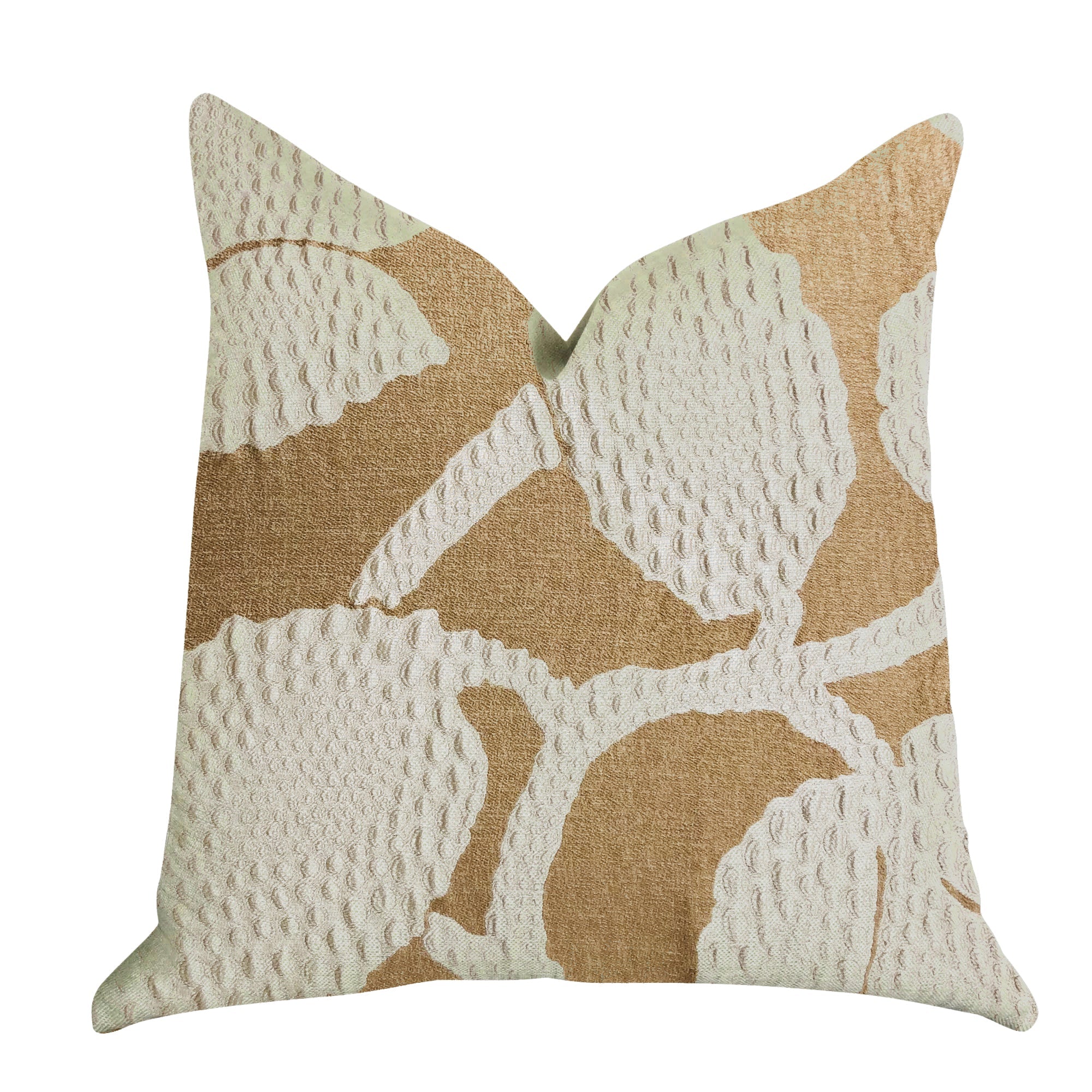 Golden Arabella Vine in Bronze Tones Luxury Throw Pillow-0