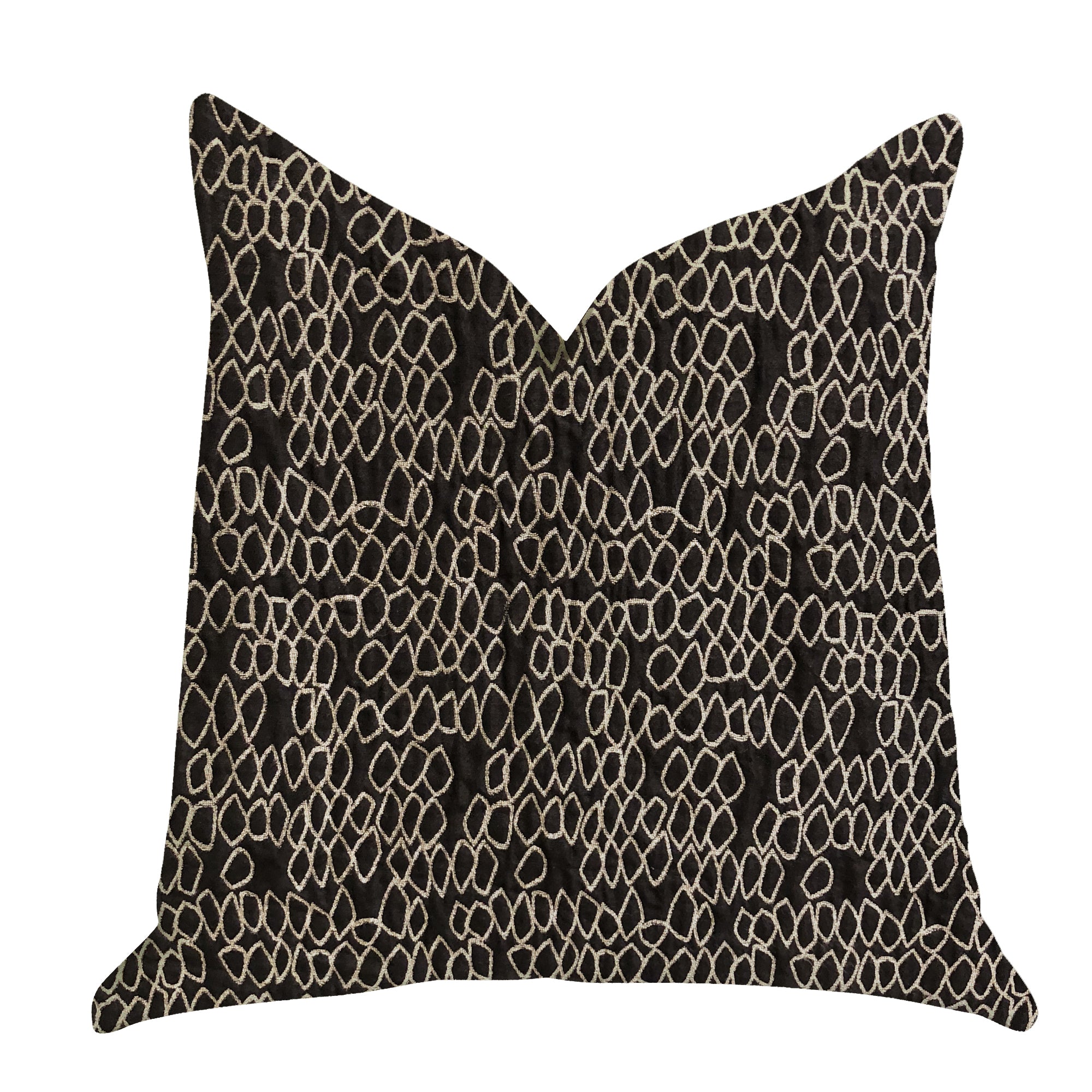 Carbonado Mine Luxury Throw Pillow in Black and White-0