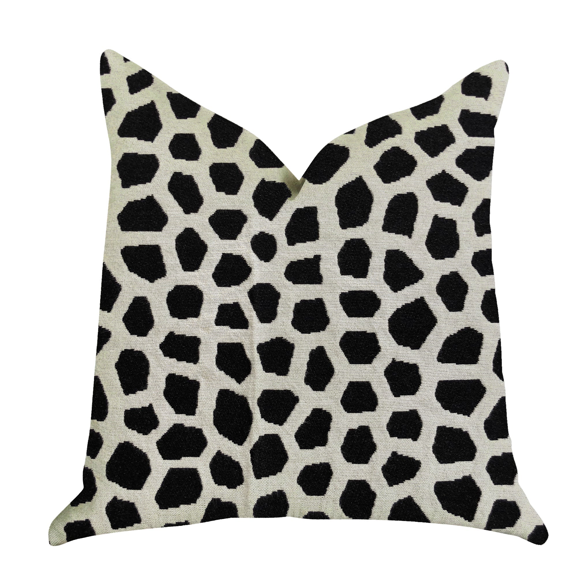 Dark Jewels Luxury Throw Pillow in Black and White-0