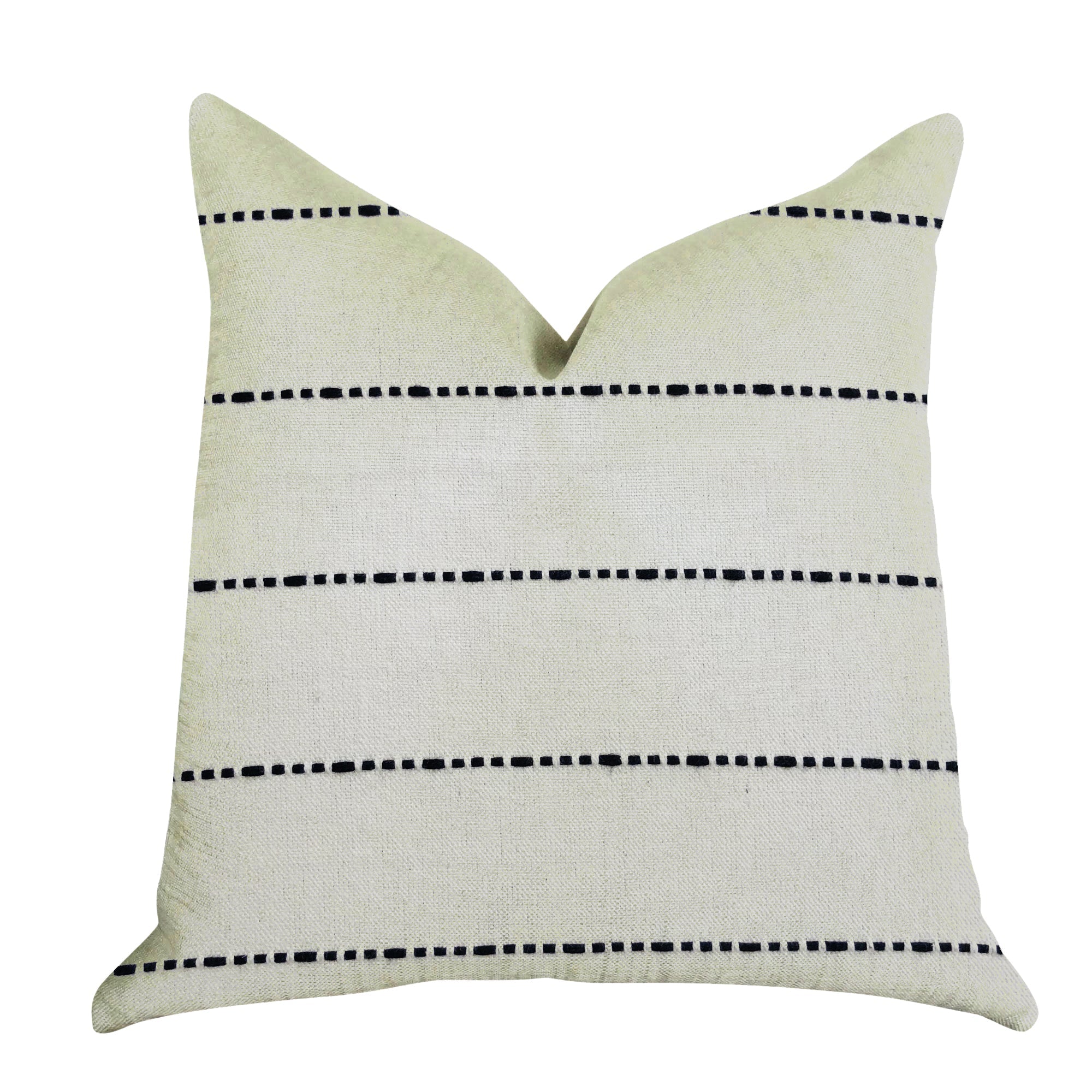 Interweave Vanilla Bean Luxury Throw Pillow in Black and White-0