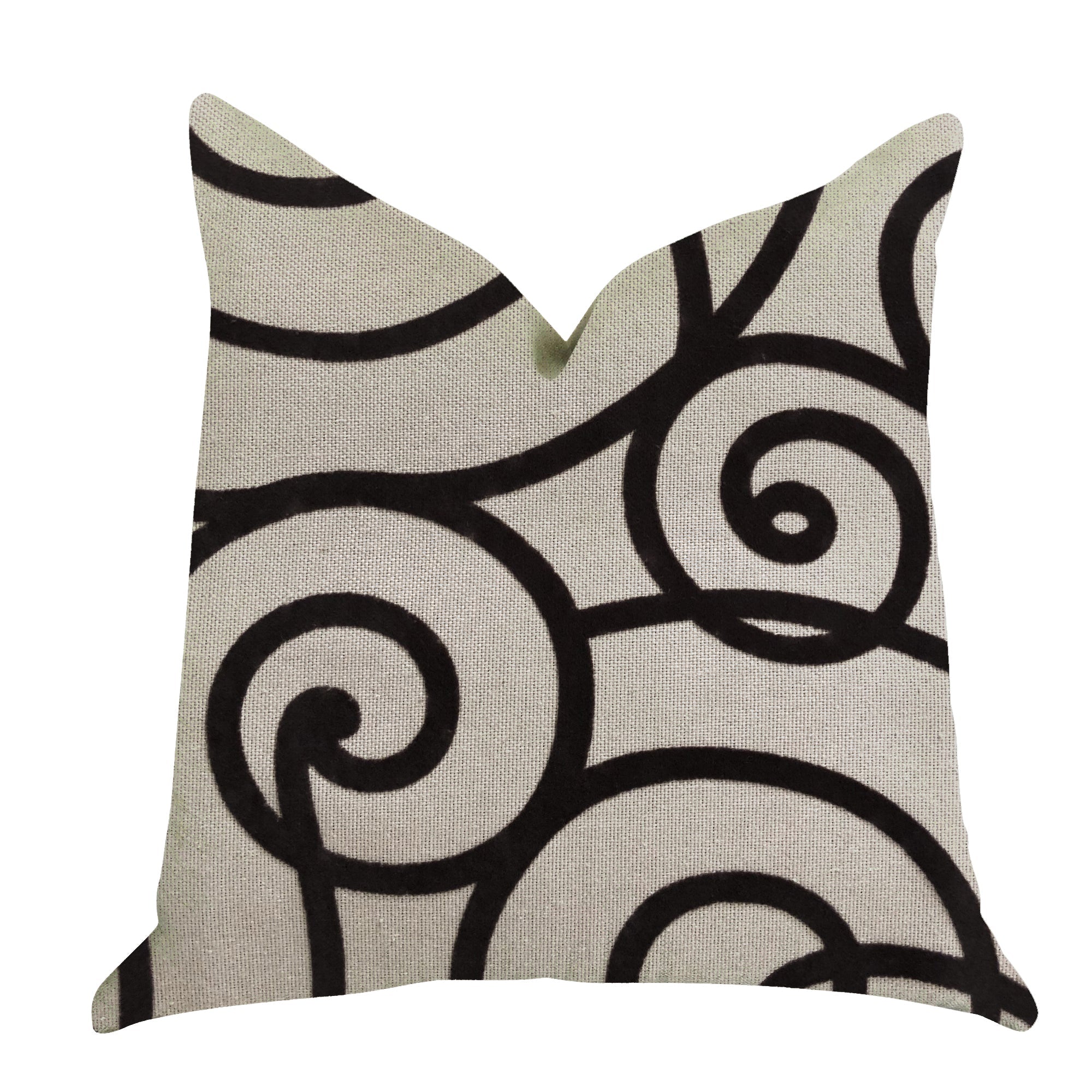 Moda Capella Black and White Luxury Throw Pillow-0