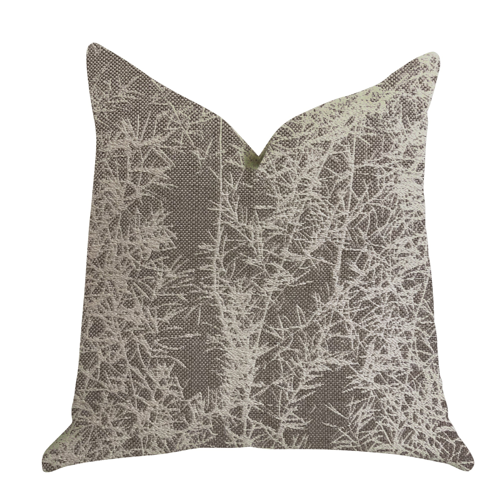 Garden Breeze Luxury Throw Pillow in Gray and Beige Colors-0