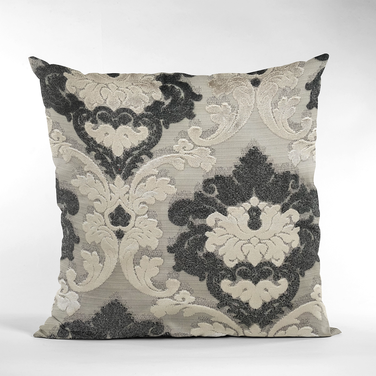 Leilani Fleurs Luxury Throw Pillow in Blue and Beige Tones-2