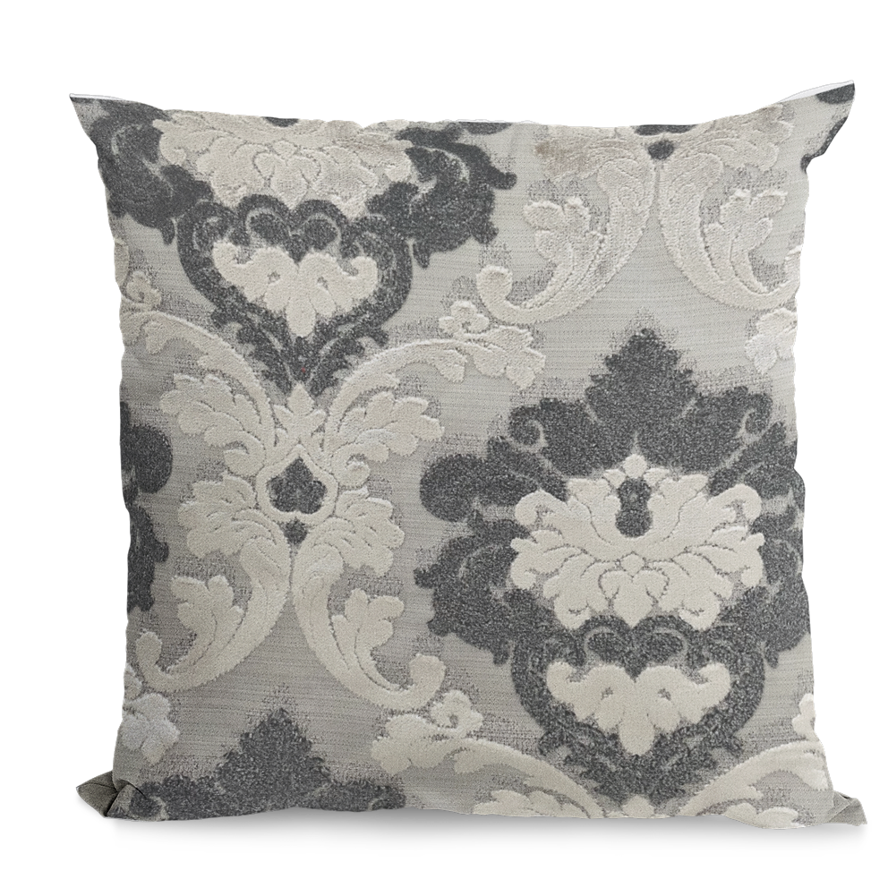 Leilani Fleurs Luxury Throw Pillow in Blue and Beige Tones-0