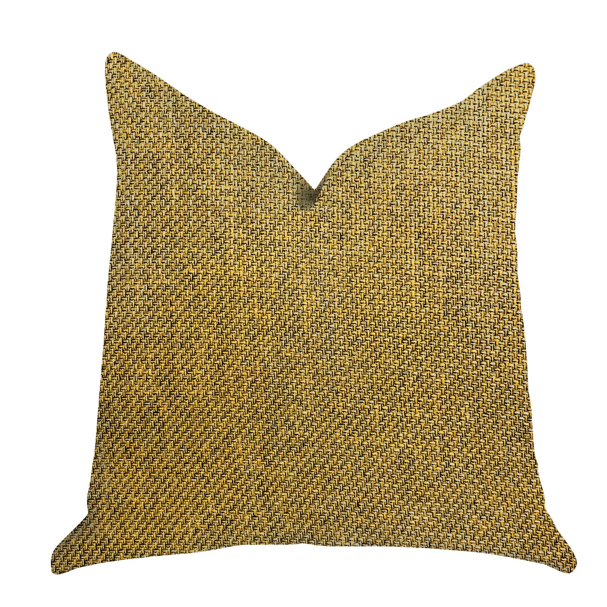 Mustard Seed Luxury Throw Pillow in Dark Yellow-0